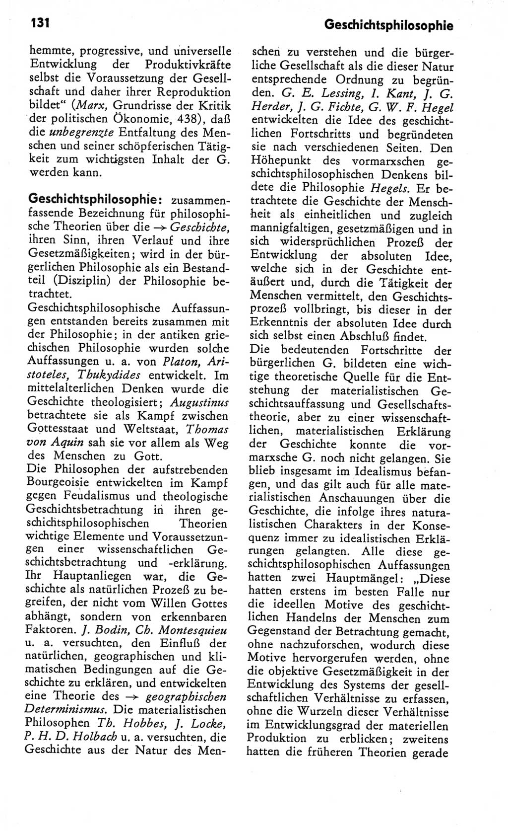 Kleines Wörterbuch der marxistisch-leninistischen Philosophie [Deutsche Demokratische Republik (DDR)] 1982, Seite 131 (Kl. Wb. ML Phil. DDR 1982, S. 131)