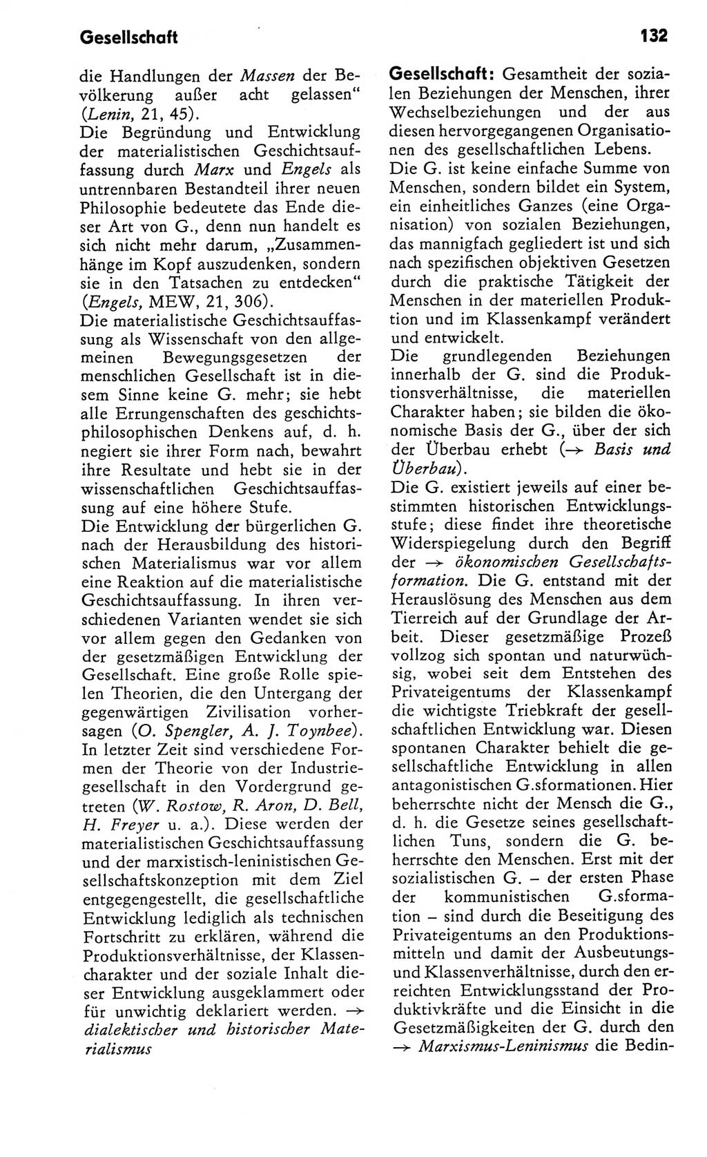 Kleines Wörterbuch der marxistisch-leninistischen Philosophie [Deutsche Demokratische Republik (DDR)] 1982, Seite 132 (Kl. Wb. ML Phil. DDR 1982, S. 132)