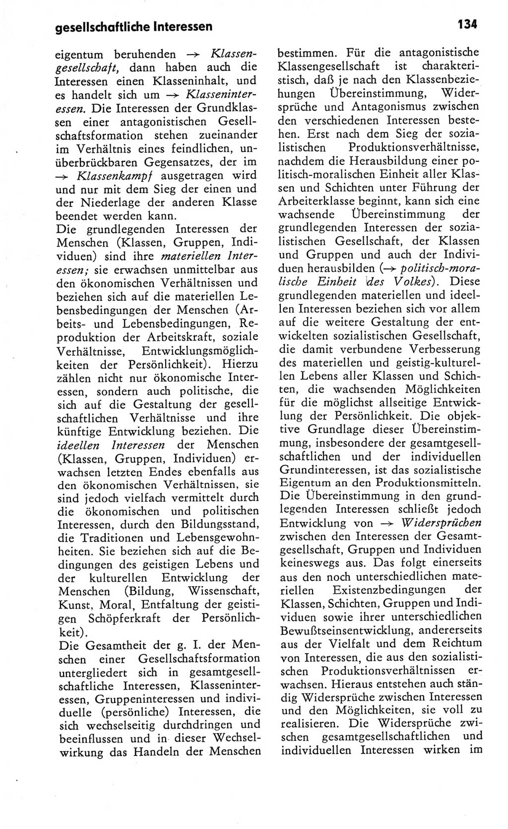 Kleines Wörterbuch der marxistisch-leninistischen Philosophie [Deutsche Demokratische Republik (DDR)] 1982, Seite 134 (Kl. Wb. ML Phil. DDR 1982, S. 134)