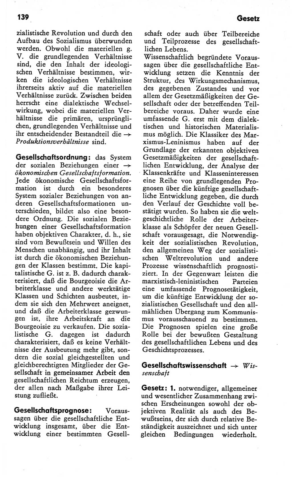 Kleines Wörterbuch der marxistisch-leninistischen Philosophie [Deutsche Demokratische Republik (DDR)] 1982, Seite 139 (Kl. Wb. ML Phil. DDR 1982, S. 139)