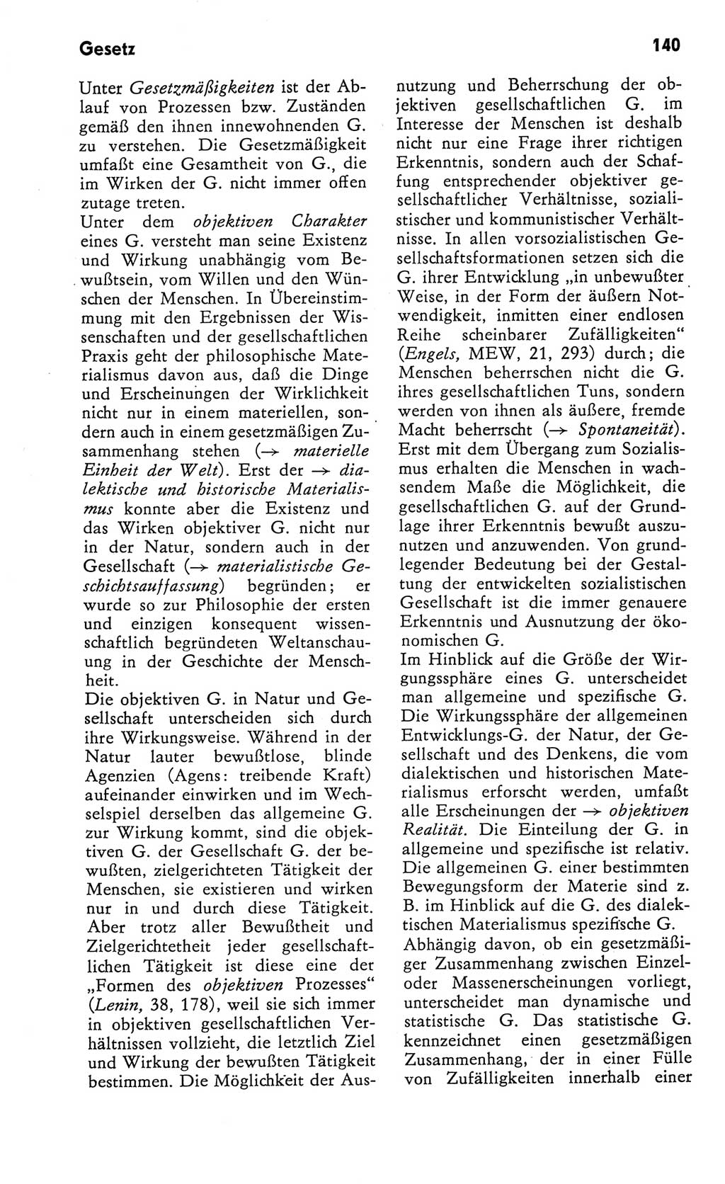 Kleines Wörterbuch der marxistisch-leninistischen Philosophie [Deutsche Demokratische Republik (DDR)] 1982, Seite 140 (Kl. Wb. ML Phil. DDR 1982, S. 140)
