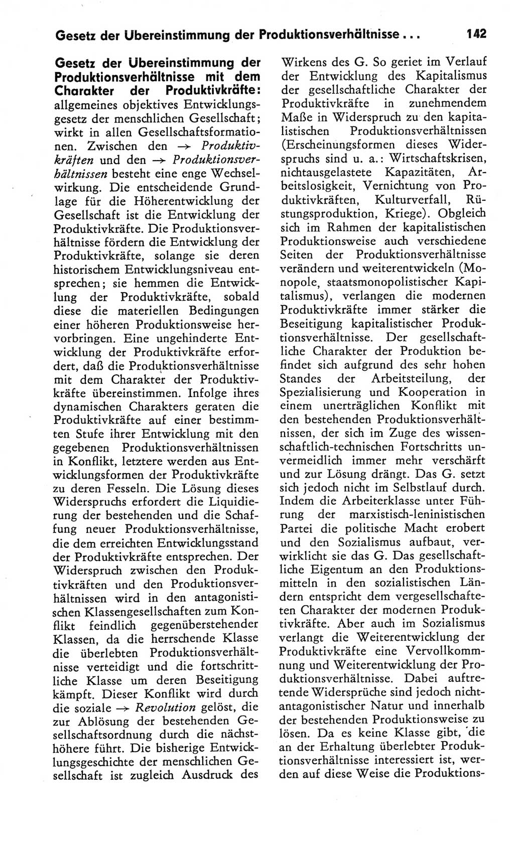 Kleines Wörterbuch der marxistisch-leninistischen Philosophie [Deutsche Demokratische Republik (DDR)] 1982, Seite 142 (Kl. Wb. ML Phil. DDR 1982, S. 142)