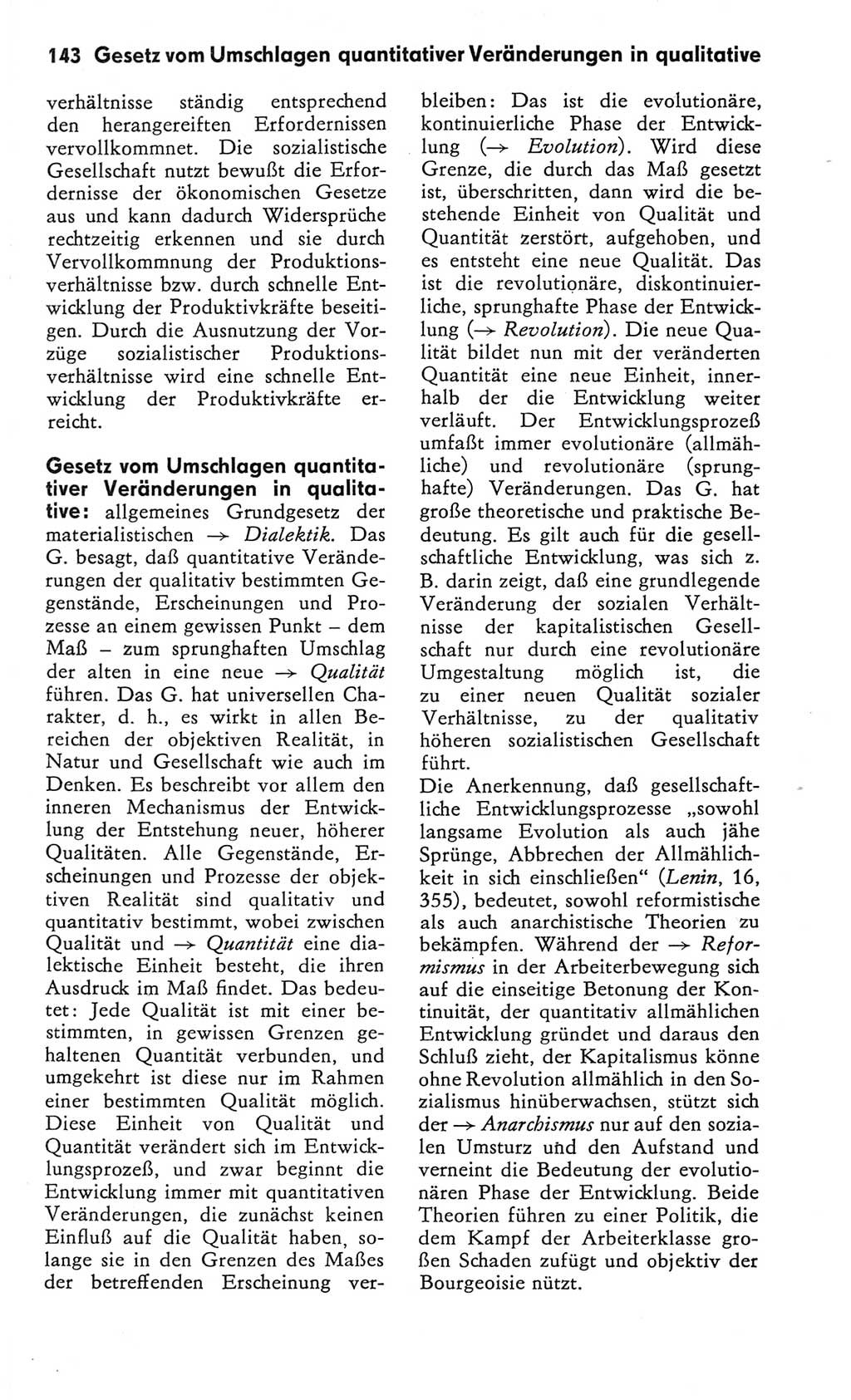 Kleines Wörterbuch der marxistisch-leninistischen Philosophie [Deutsche Demokratische Republik (DDR)] 1982, Seite 143 (Kl. Wb. ML Phil. DDR 1982, S. 143)