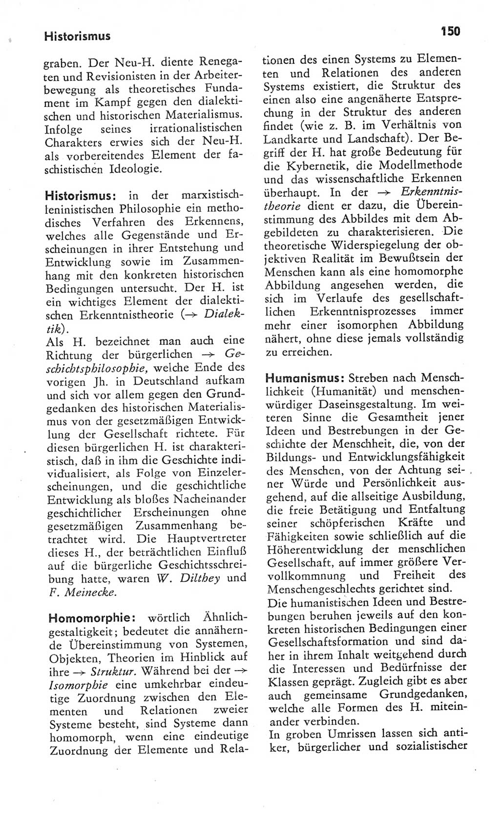 Kleines Wörterbuch der marxistisch-leninistischen Philosophie [Deutsche Demokratische Republik (DDR)] 1982, Seite 150 (Kl. Wb. ML Phil. DDR 1982, S. 150)