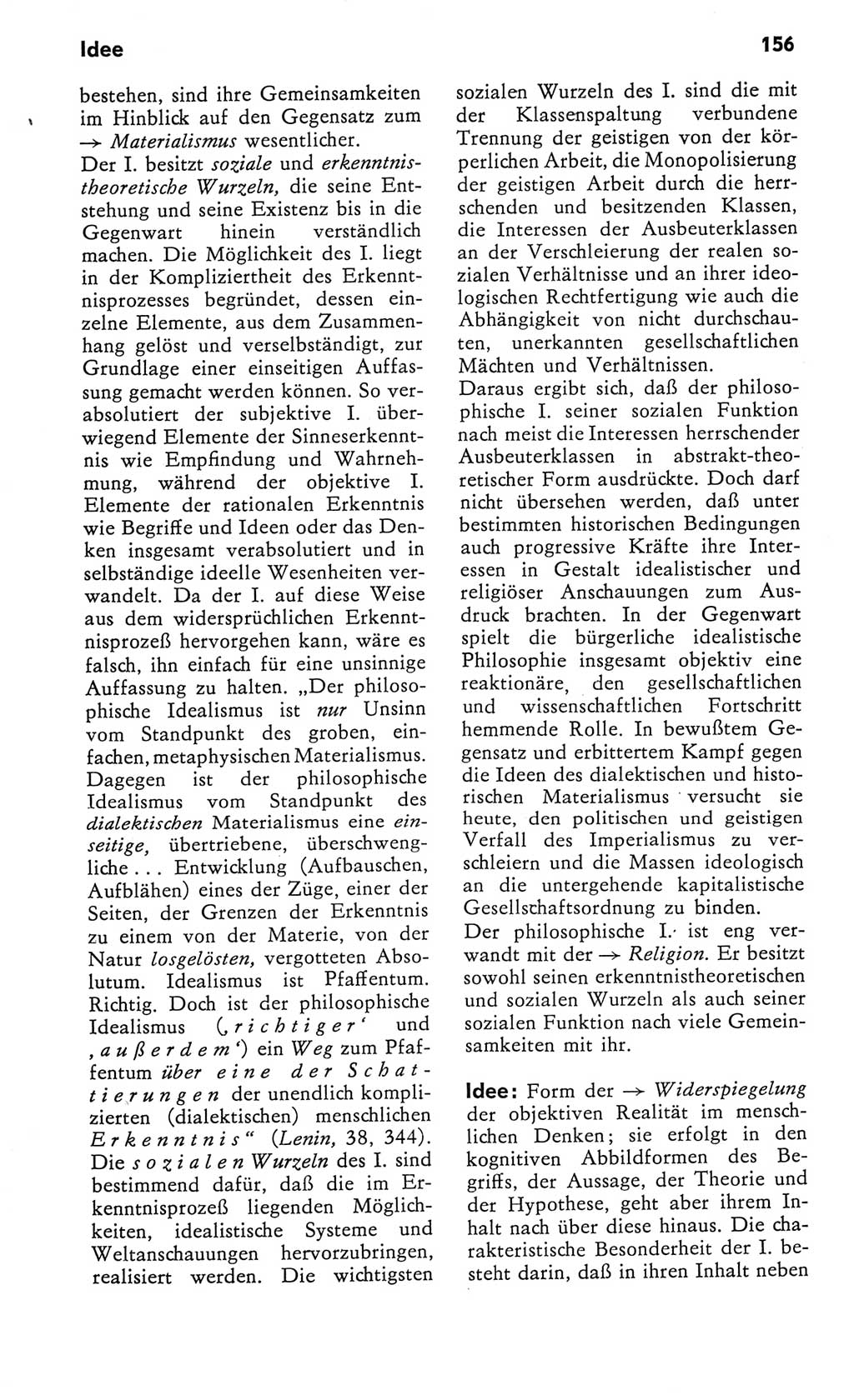 Kleines Wörterbuch der marxistisch-leninistischen Philosophie [Deutsche Demokratische Republik (DDR)] 1982, Seite 156 (Kl. Wb. ML Phil. DDR 1982, S. 156)