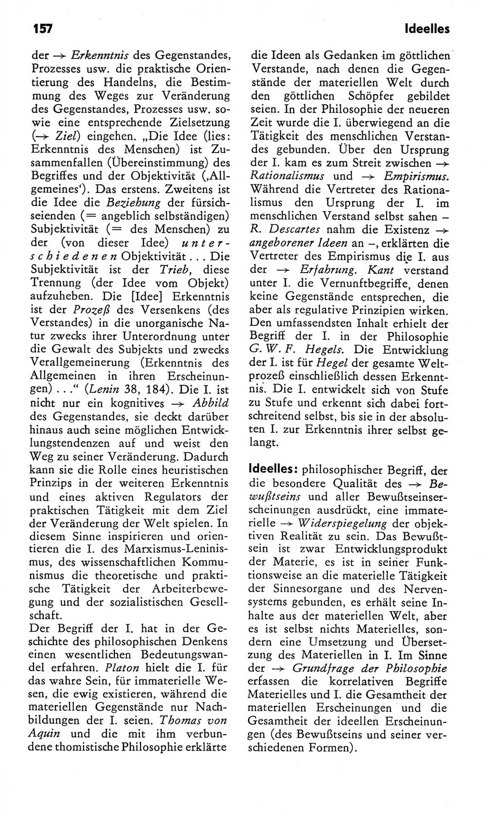 Kleines Wörterbuch der marxistisch-leninistischen Philosophie [Deutsche Demokratische Republik (DDR)] 1982, Seite 157 (Kl. Wb. ML Phil. DDR 1982, S. 157)