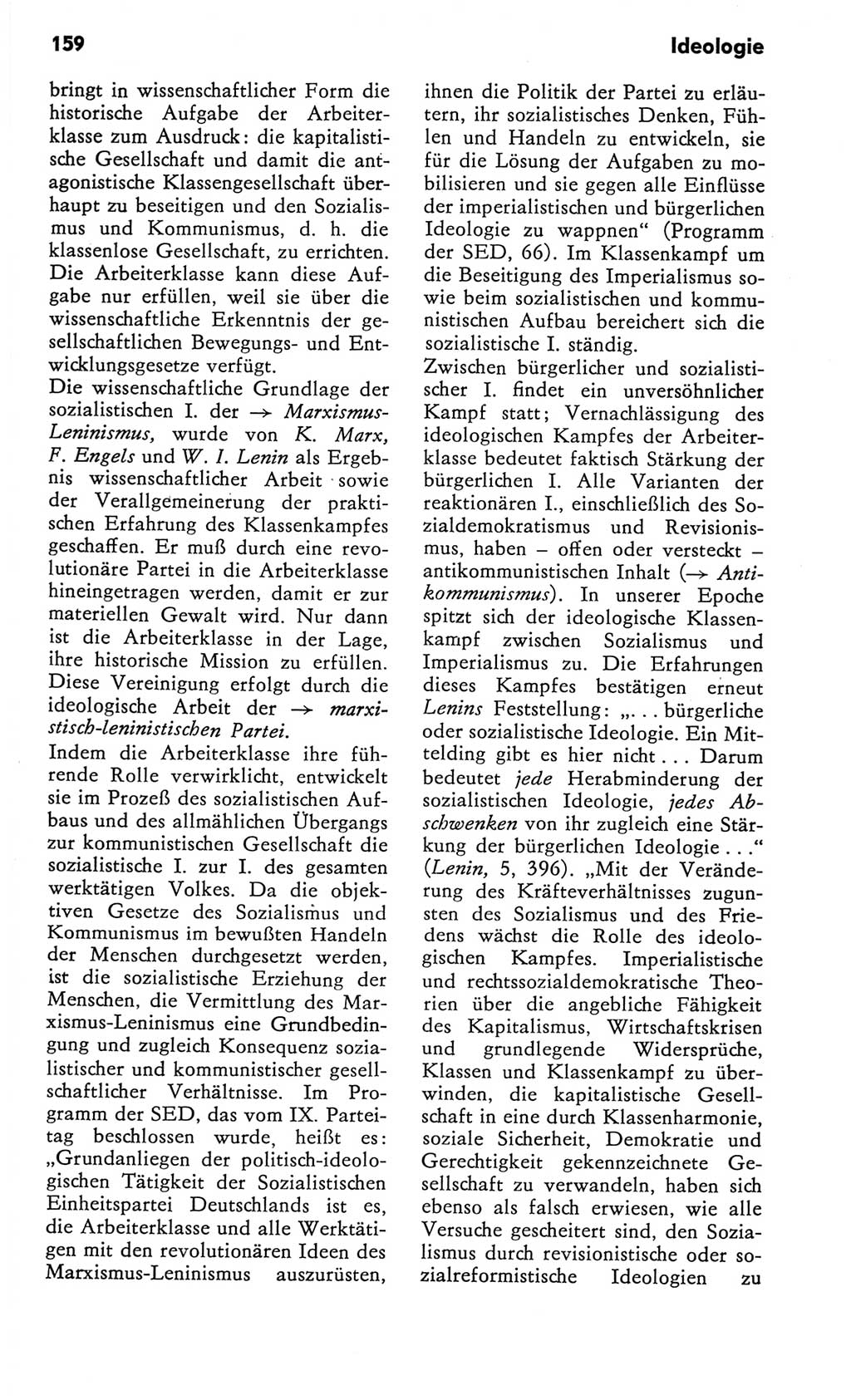 Kleines Wörterbuch der marxistisch-leninistischen Philosophie [Deutsche Demokratische Republik (DDR)] 1982, Seite 159 (Kl. Wb. ML Phil. DDR 1982, S. 159)