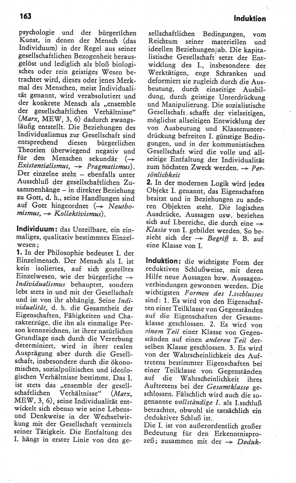 Kleines Wörterbuch der marxistisch-leninistischen Philosophie [Deutsche Demokratische Republik (DDR)] 1982, Seite 163 (Kl. Wb. ML Phil. DDR 1982, S. 163)