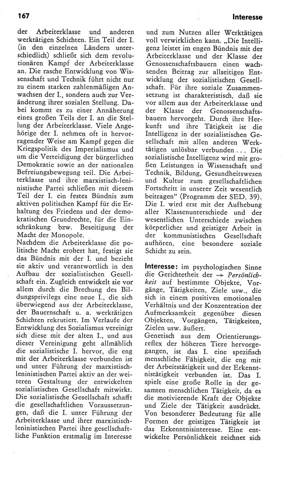 Kleines Wörterbuch der marxistisch-leninistischen Philosophie [Deutsche Demokratische Republik (DDR)] 1982, Seite 167 (Kl. Wb. ML Phil. DDR 1982, S. 167)