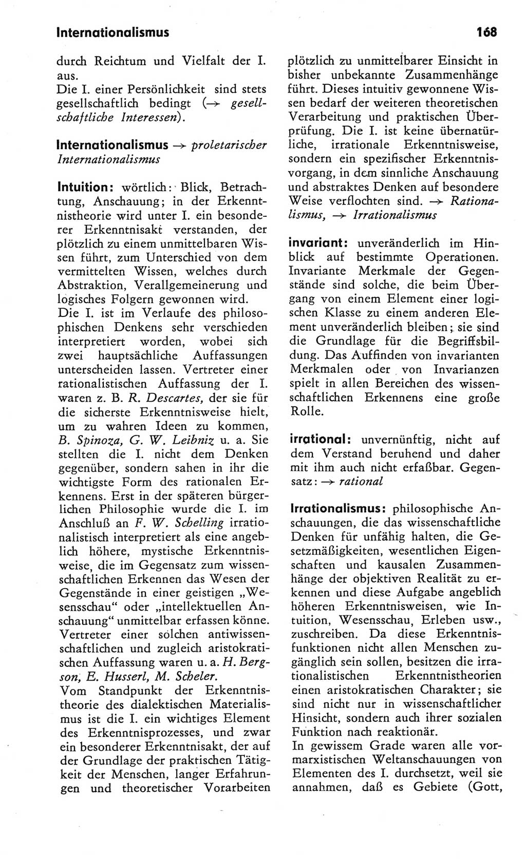 Kleines Wörterbuch der marxistisch-leninistischen Philosophie [Deutsche Demokratische Republik (DDR)] 1982, Seite 168 (Kl. Wb. ML Phil. DDR 1982, S. 168)