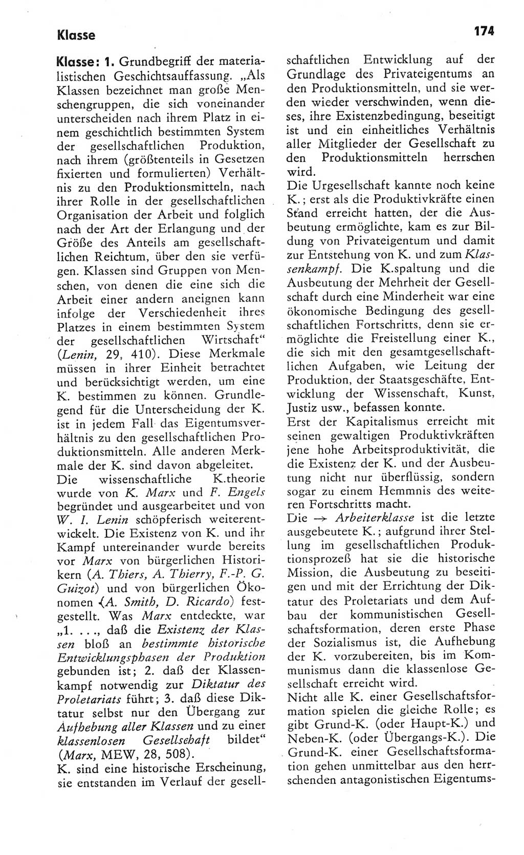 Kleines Wörterbuch der marxistisch-leninistischen Philosophie [Deutsche Demokratische Republik (DDR)] 1982, Seite 174 (Kl. Wb. ML Phil. DDR 1982, S. 174)