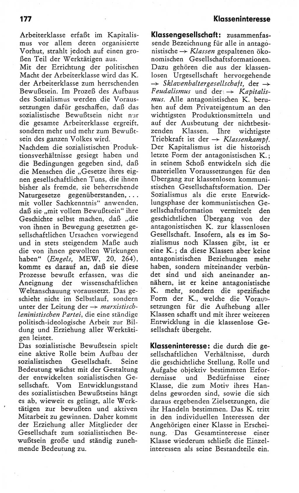 Kleines Wörterbuch der marxistisch-leninistischen Philosophie [Deutsche Demokratische Republik (DDR)] 1982, Seite 177 (Kl. Wb. ML Phil. DDR 1982, S. 177)