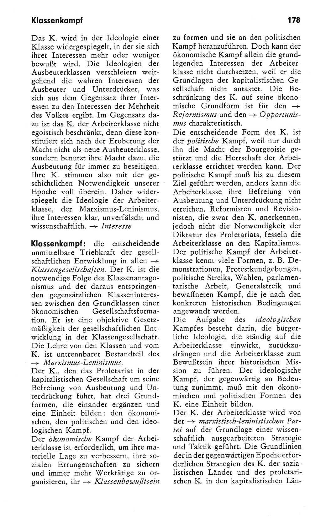 Kleines Wörterbuch der marxistisch-leninistischen Philosophie [Deutsche Demokratische Republik (DDR)] 1982, Seite 178 (Kl. Wb. ML Phil. DDR 1982, S. 178)