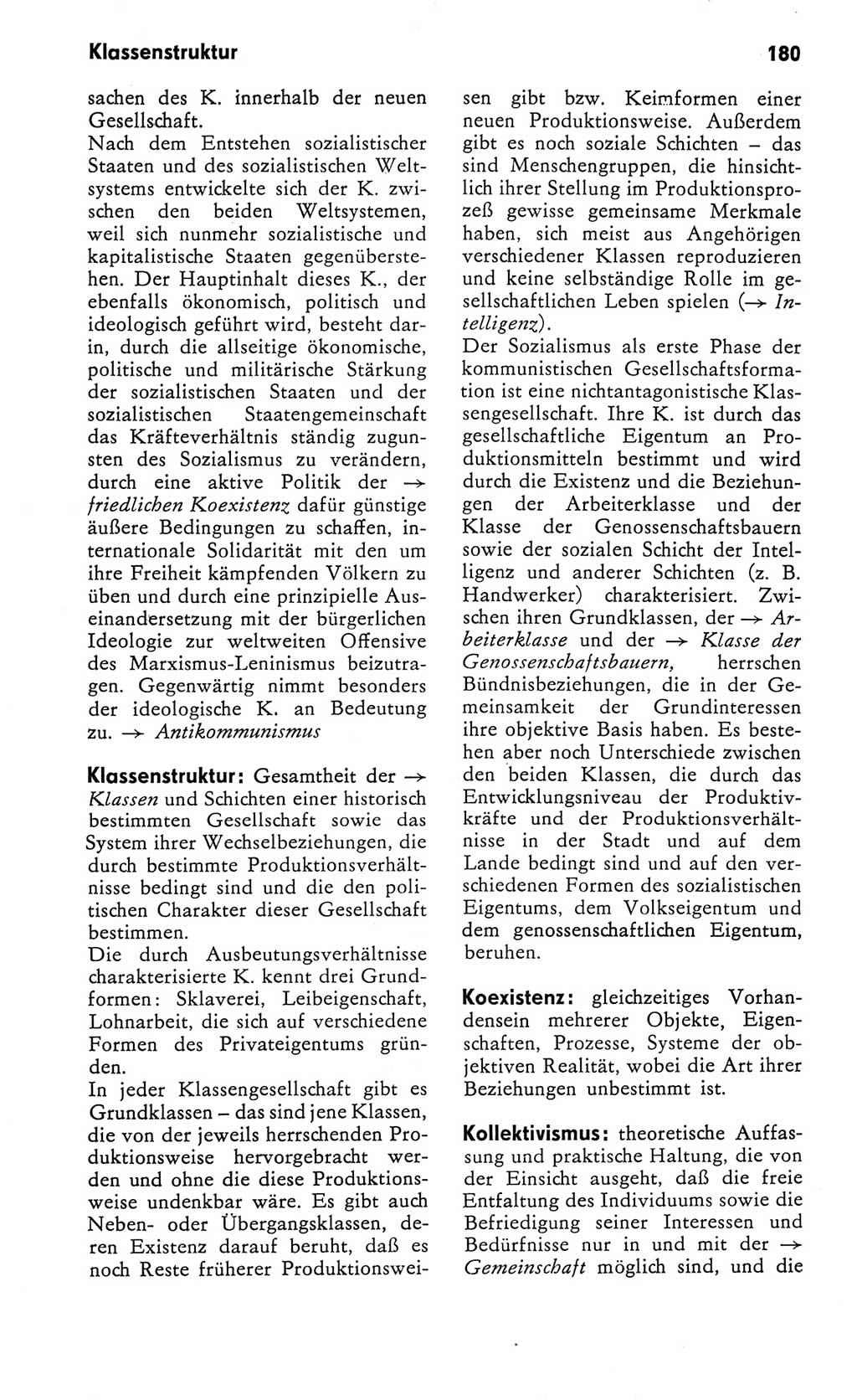 Kleines Wörterbuch der marxistisch-leninistischen Philosophie [Deutsche Demokratische Republik (DDR)] 1982, Seite 180 (Kl. Wb. ML Phil. DDR 1982, S. 180)