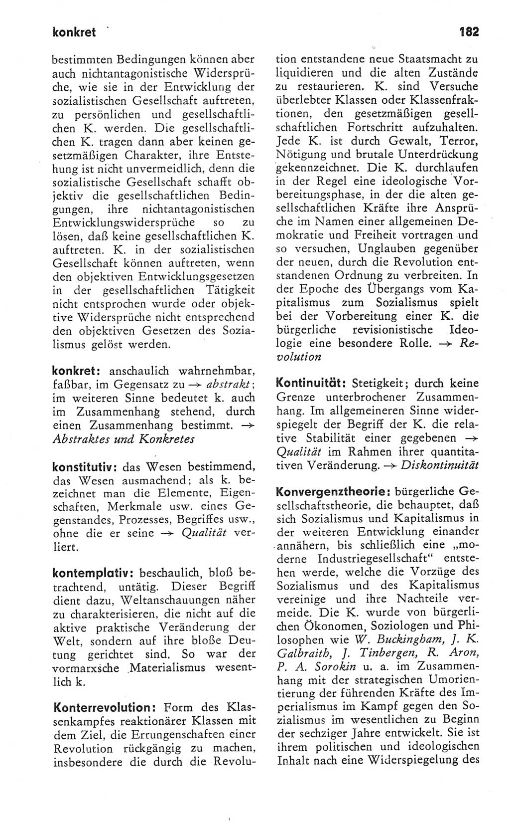 Kleines Wörterbuch der marxistisch-leninistischen Philosophie [Deutsche Demokratische Republik (DDR)] 1982, Seite 182 (Kl. Wb. ML Phil. DDR 1982, S. 182)