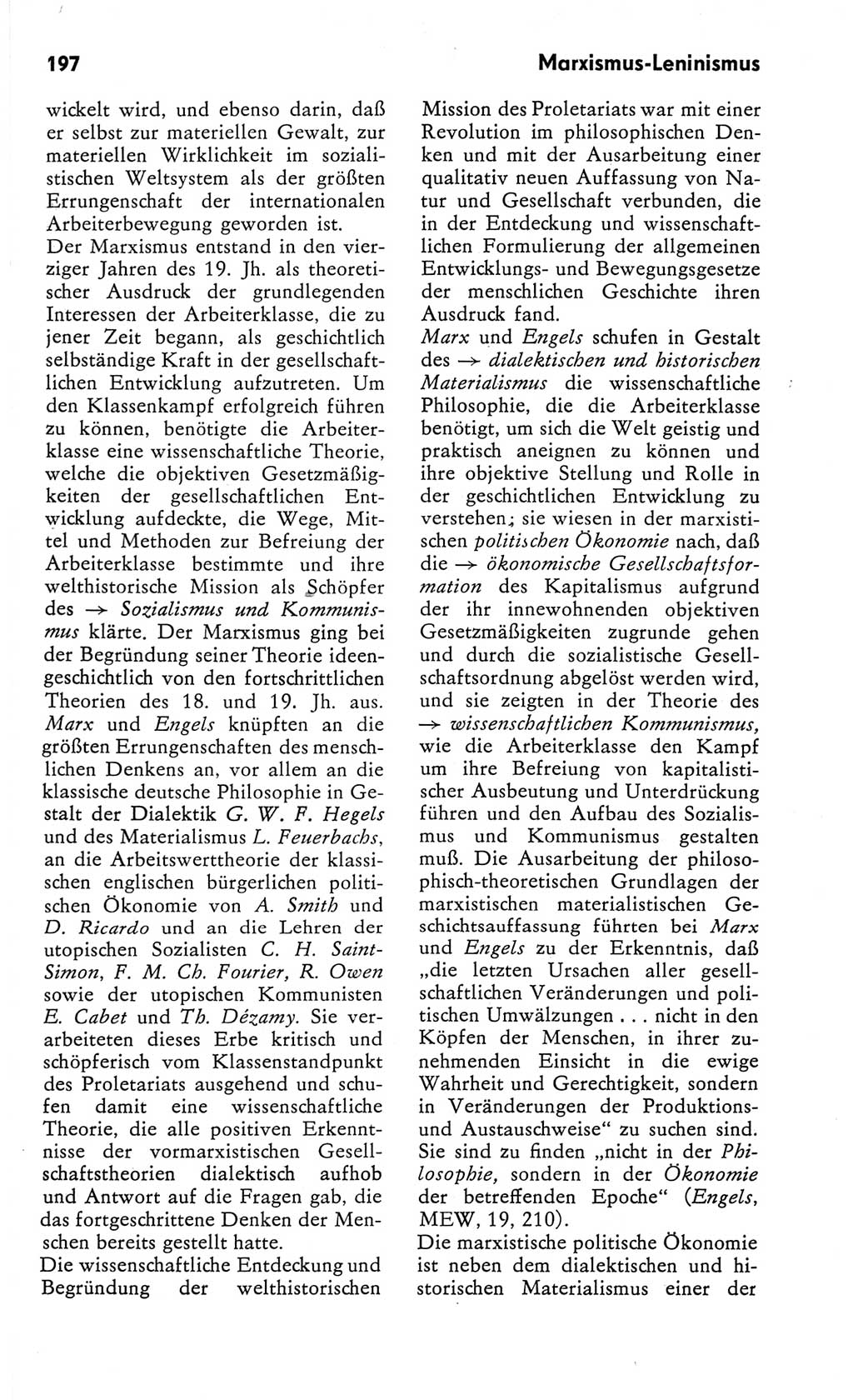 Kleines Wörterbuch der marxistisch-leninistischen Philosophie [Deutsche Demokratische Republik (DDR)] 1982, Seite 197 (Kl. Wb. ML Phil. DDR 1982, S. 197)