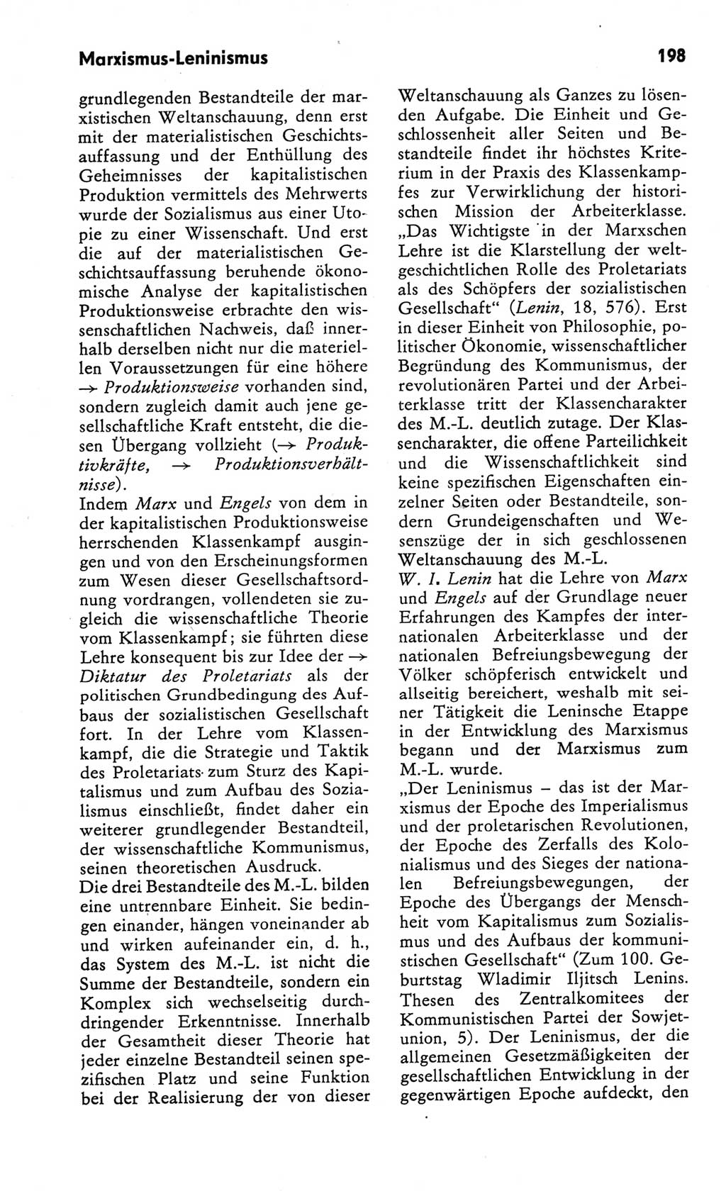 Kleines Wörterbuch der marxistisch-leninistischen Philosophie [Deutsche Demokratische Republik (DDR)] 1982, Seite 198 (Kl. Wb. ML Phil. DDR 1982, S. 198)