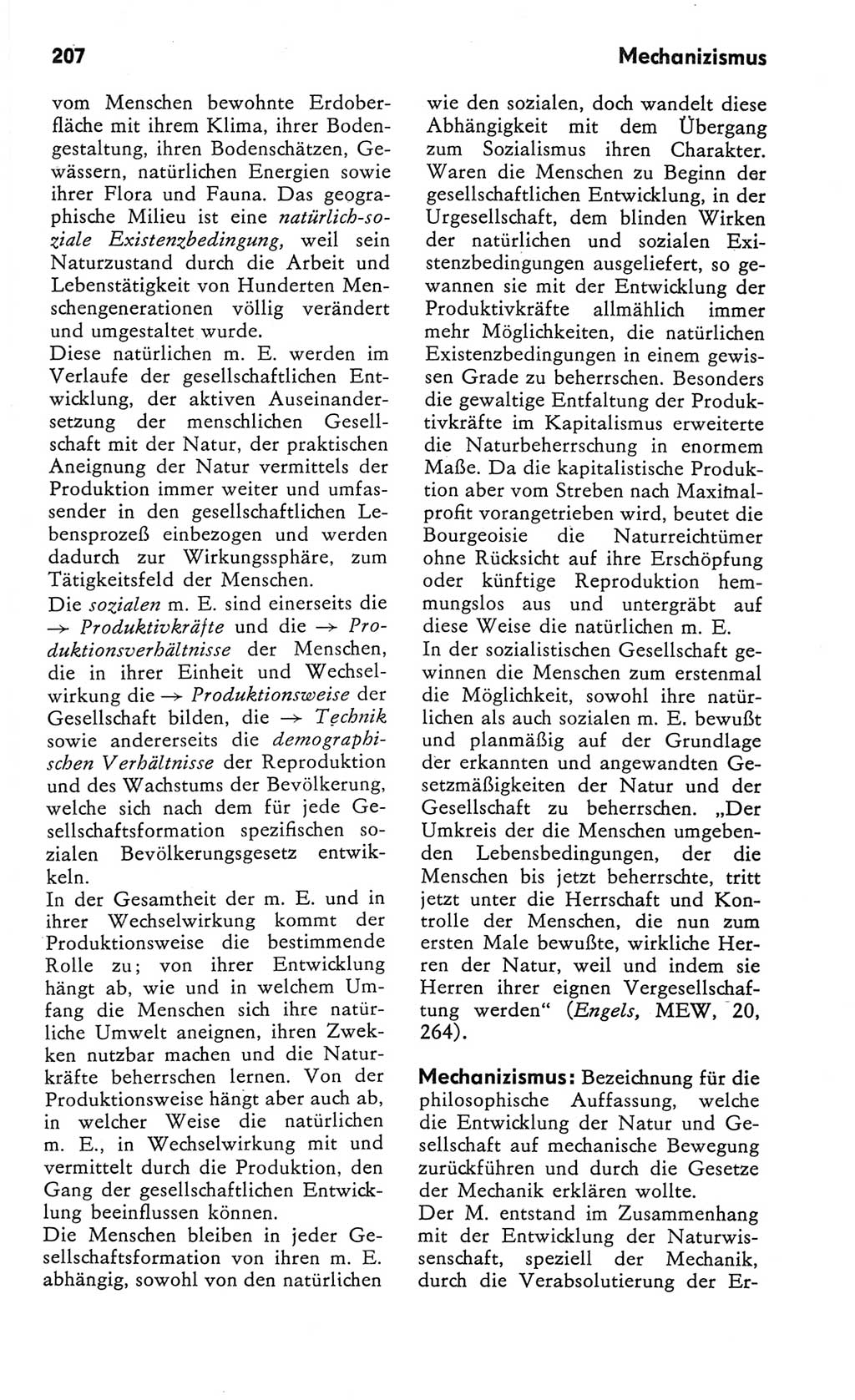 Kleines Wörterbuch der marxistisch-leninistischen Philosophie [Deutsche Demokratische Republik (DDR)] 1982, Seite 207 (Kl. Wb. ML Phil. DDR 1982, S. 207)