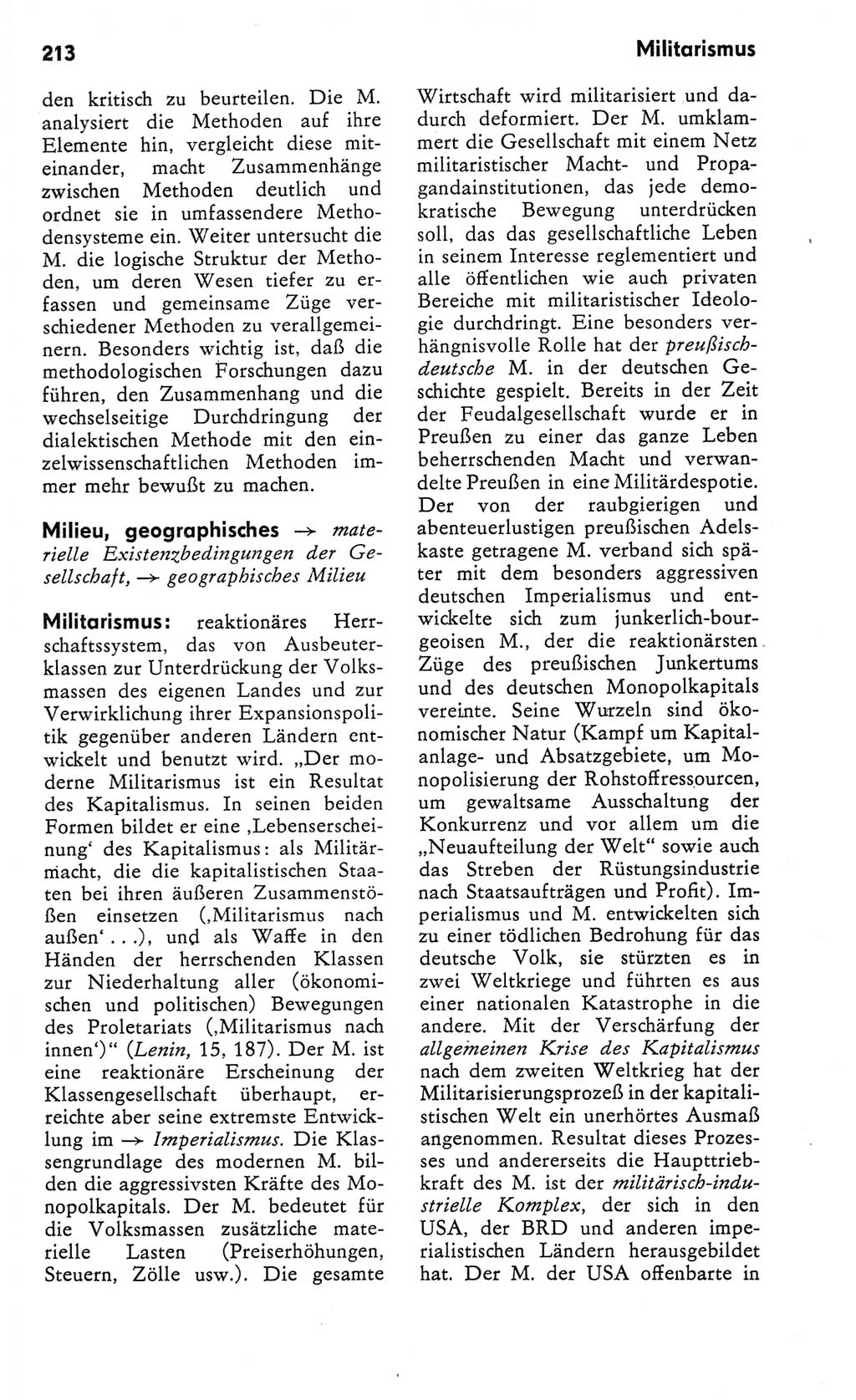 Kleines Wörterbuch der marxistisch-leninistischen Philosophie [Deutsche Demokratische Republik (DDR)] 1982, Seite 213 (Kl. Wb. ML Phil. DDR 1982, S. 213)