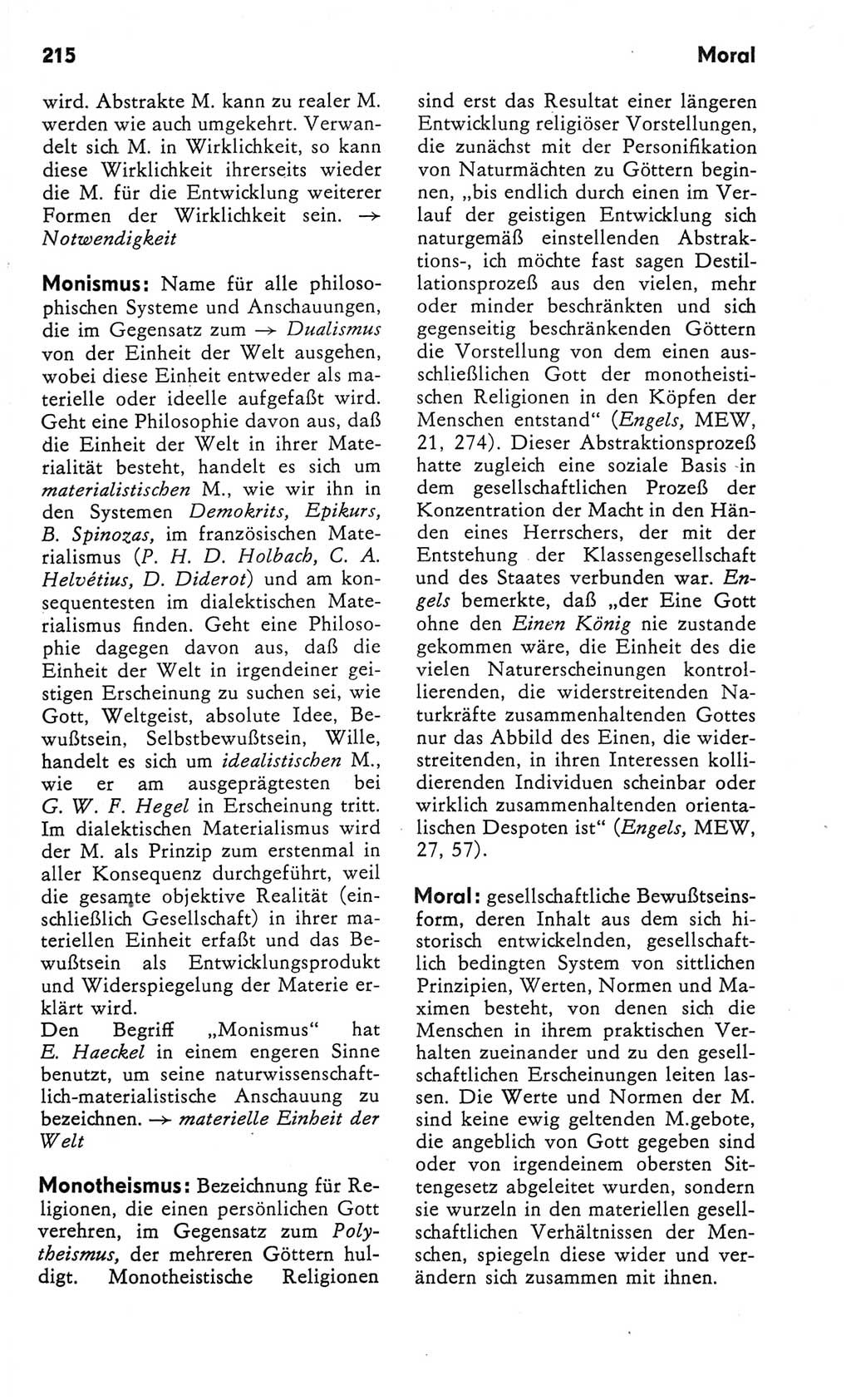 Kleines Wörterbuch der marxistisch-leninistischen Philosophie [Deutsche Demokratische Republik (DDR)] 1982, Seite 215 (Kl. Wb. ML Phil. DDR 1982, S. 215)