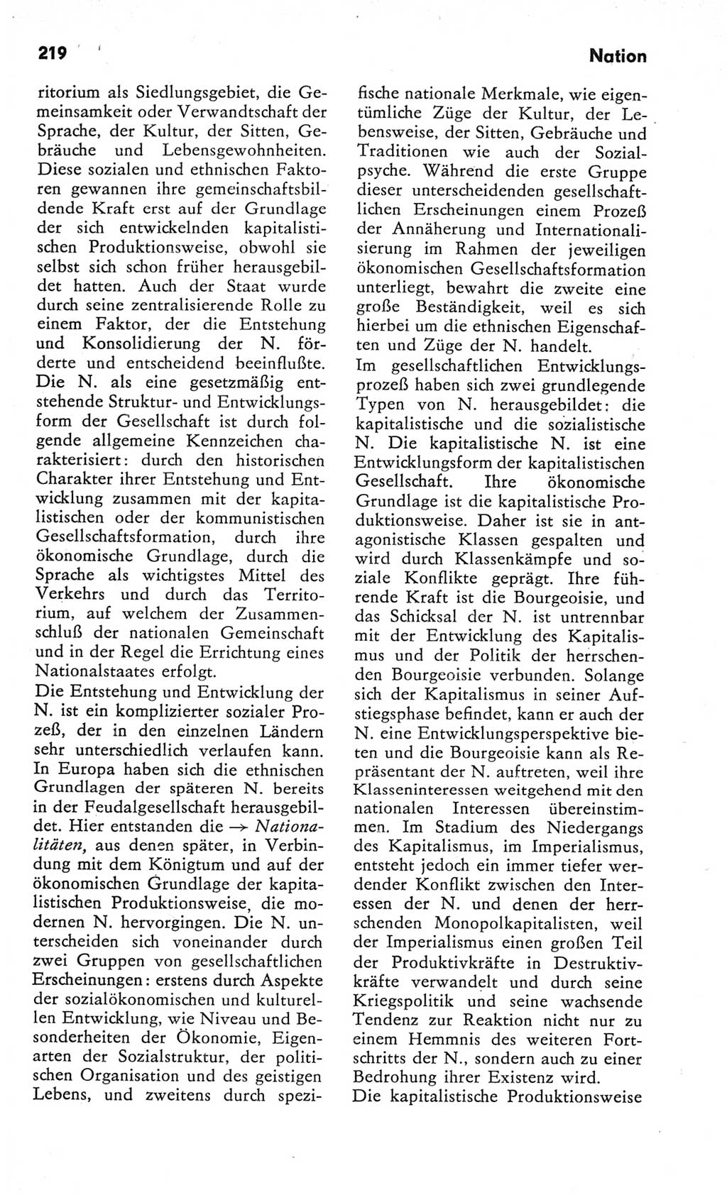 Kleines Wörterbuch der marxistisch-leninistischen Philosophie [Deutsche Demokratische Republik (DDR)] 1982, Seite 219 (Kl. Wb. ML Phil. DDR 1982, S. 219)