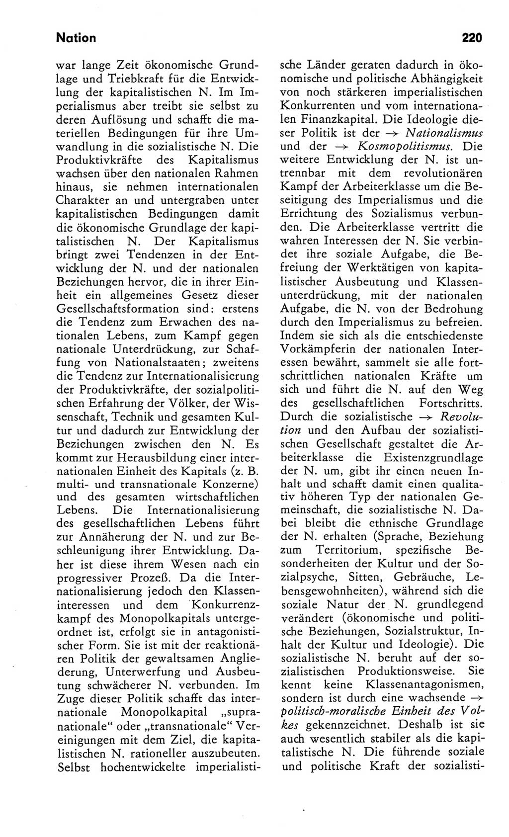 Kleines Wörterbuch der marxistisch-leninistischen Philosophie [Deutsche Demokratische Republik (DDR)] 1982, Seite 220 (Kl. Wb. ML Phil. DDR 1982, S. 220)