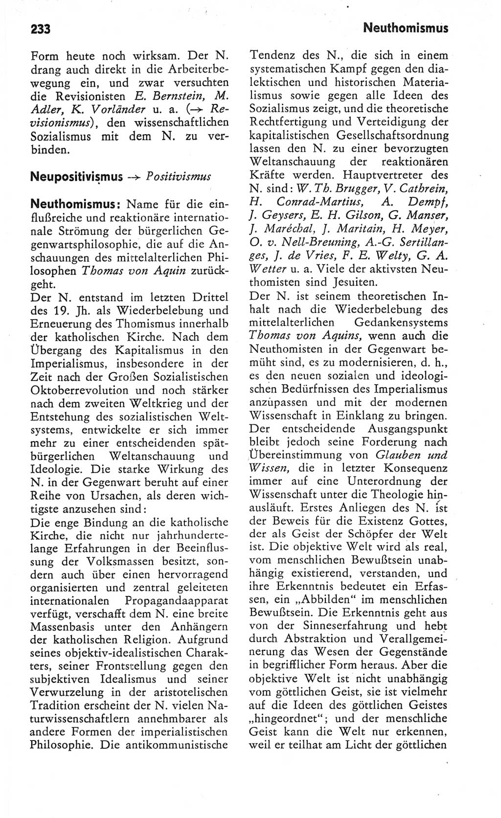 Kleines Wörterbuch der marxistisch-leninistischen Philosophie [Deutsche Demokratische Republik (DDR)] 1982, Seite 233 (Kl. Wb. ML Phil. DDR 1982, S. 233)