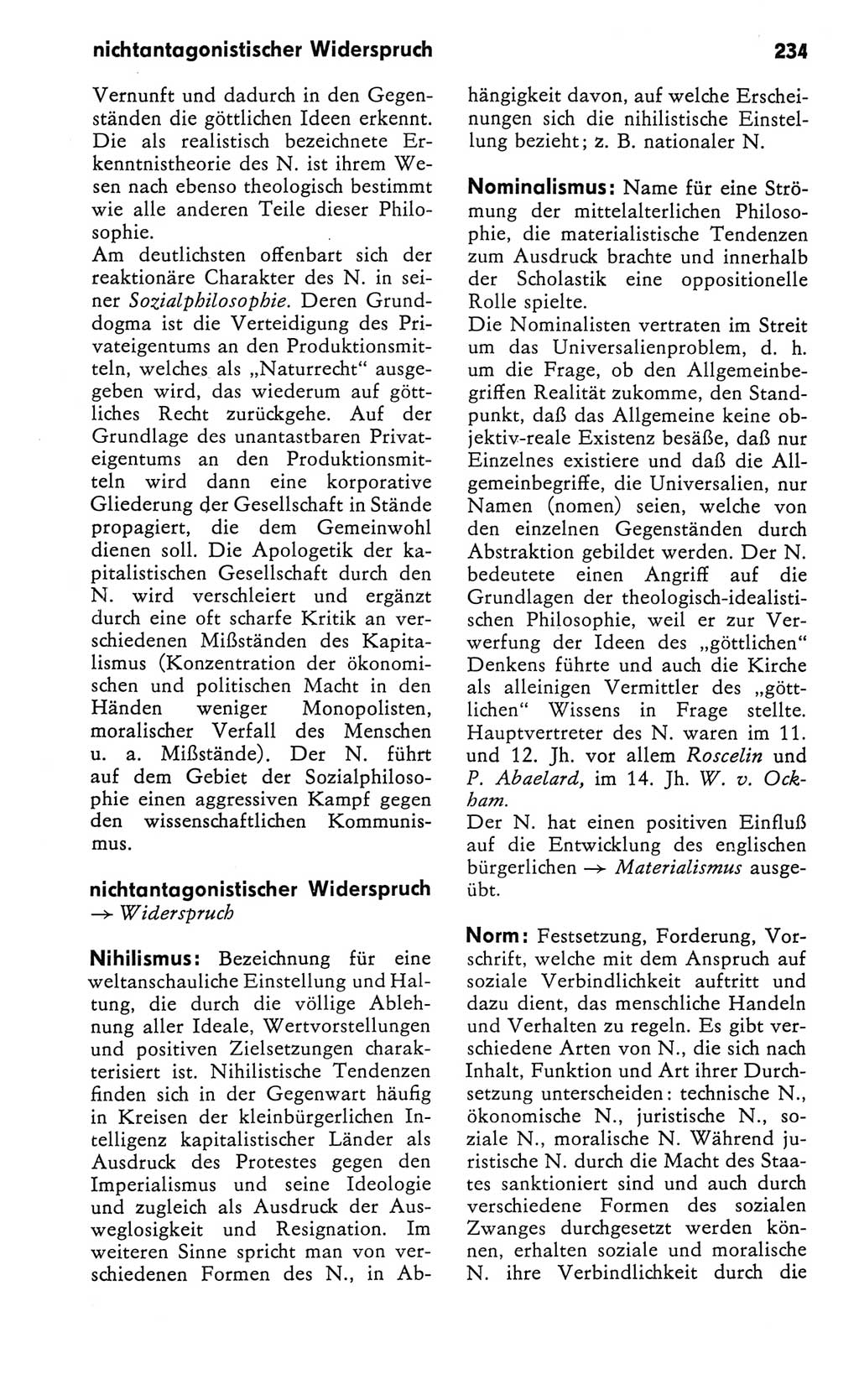 Kleines Wörterbuch der marxistisch-leninistischen Philosophie [Deutsche Demokratische Republik (DDR)] 1982, Seite 234 (Kl. Wb. ML Phil. DDR 1982, S. 234)