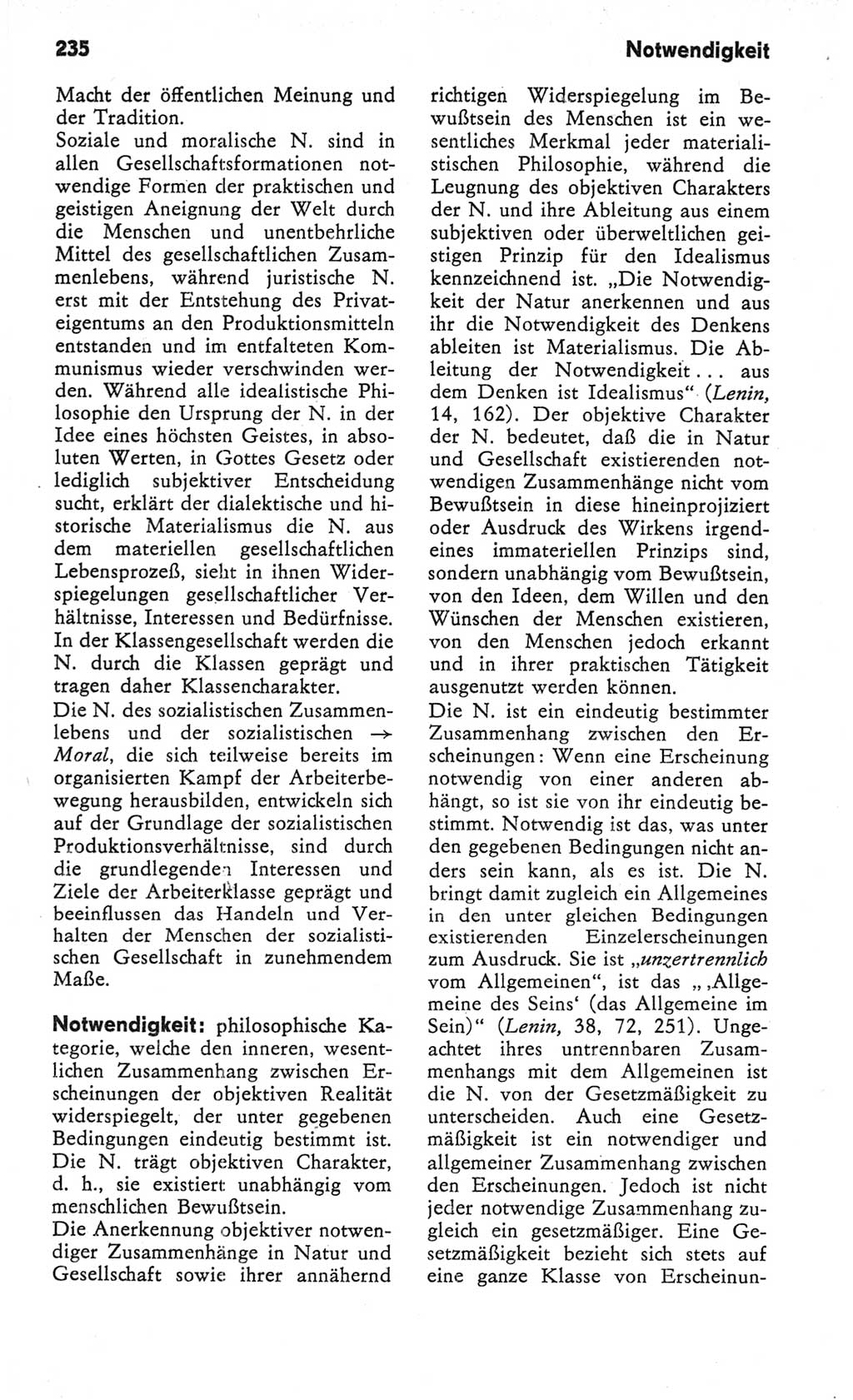 Kleines Wörterbuch der marxistisch-leninistischen Philosophie [Deutsche Demokratische Republik (DDR)] 1982, Seite 235 (Kl. Wb. ML Phil. DDR 1982, S. 235)