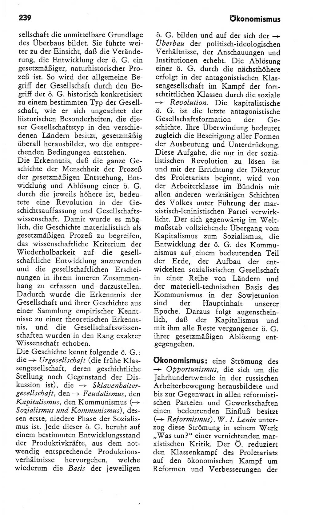 Kleines Wörterbuch der marxistisch-leninistischen Philosophie [Deutsche Demokratische Republik (DDR)] 1982, Seite 239 (Kl. Wb. ML Phil. DDR 1982, S. 239)