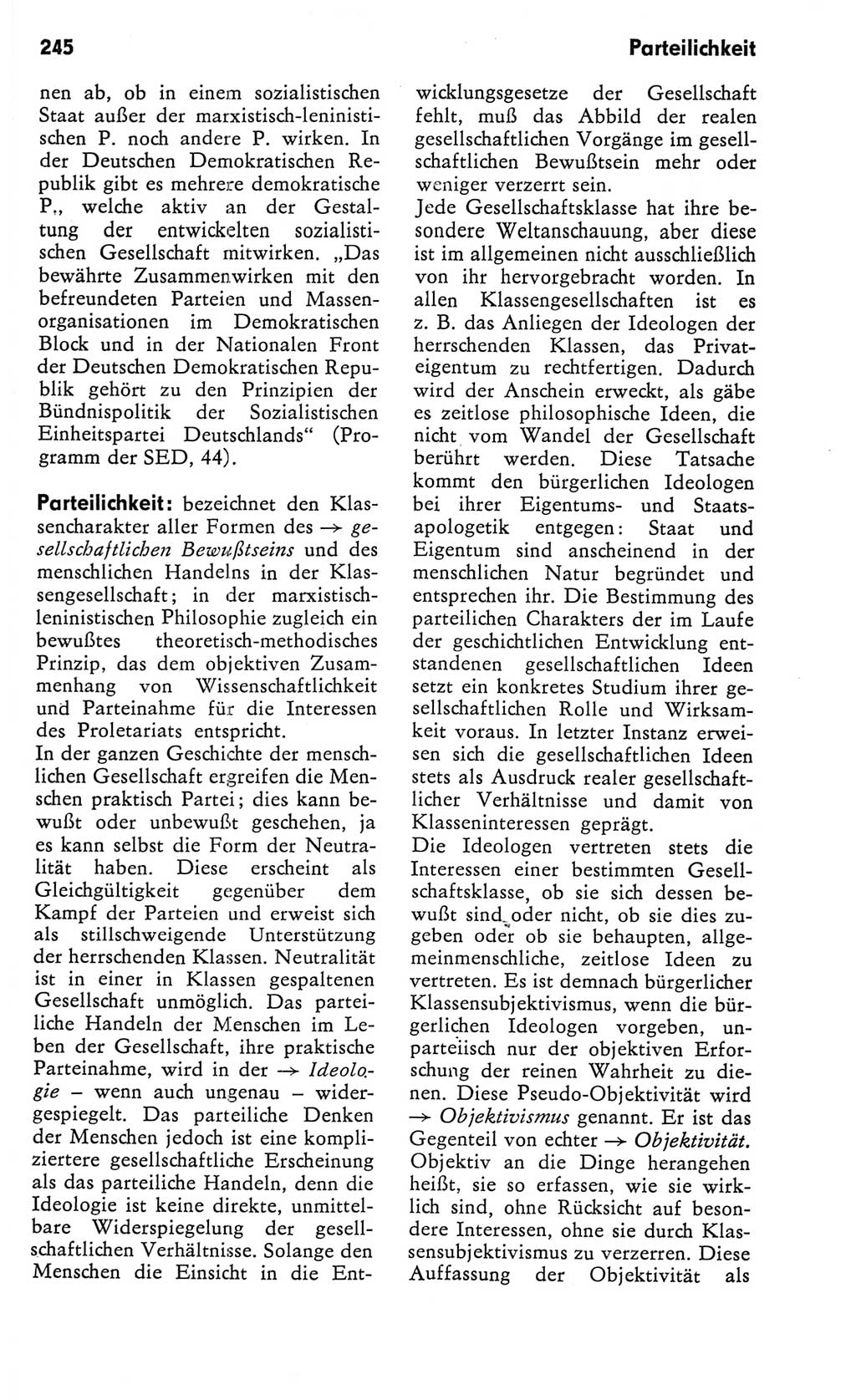 Kleines Wörterbuch der marxistisch-leninistischen Philosophie [Deutsche Demokratische Republik (DDR)] 1982, Seite 245 (Kl. Wb. ML Phil. DDR 1982, S. 245)