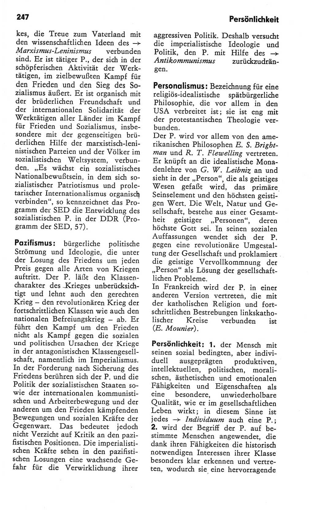 Kleines Wörterbuch der marxistisch-leninistischen Philosophie [Deutsche Demokratische Republik (DDR)] 1982, Seite 247 (Kl. Wb. ML Phil. DDR 1982, S. 247)