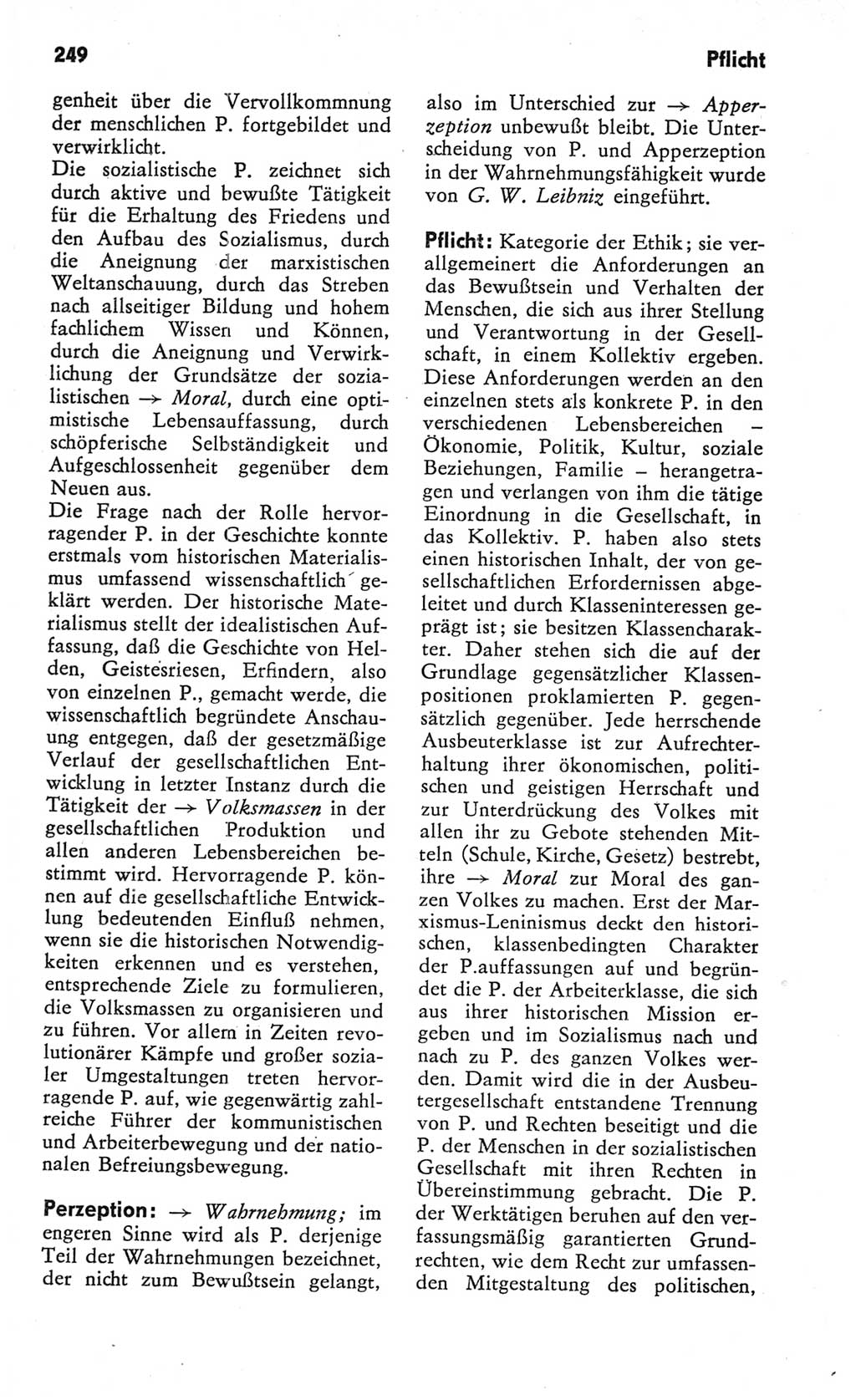 Kleines Wörterbuch der marxistisch-leninistischen Philosophie [Deutsche Demokratische Republik (DDR)] 1982, Seite 249 (Kl. Wb. ML Phil. DDR 1982, S. 249)