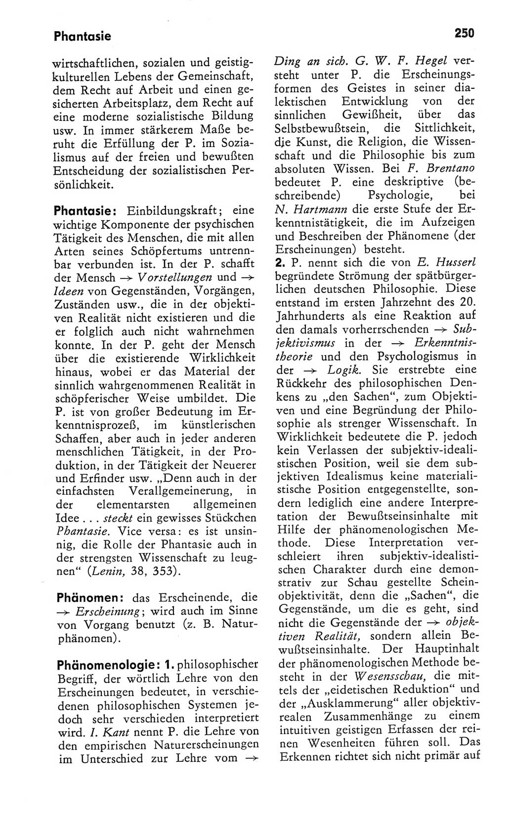 Kleines Wörterbuch der marxistisch-leninistischen Philosophie [Deutsche Demokratische Republik (DDR)] 1982, Seite 250 (Kl. Wb. ML Phil. DDR 1982, S. 250)