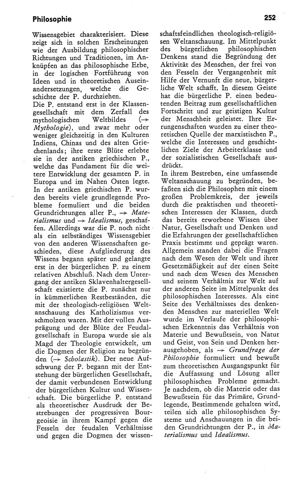 Kleines Wörterbuch der marxistisch-leninistischen Philosophie [Deutsche Demokratische Republik (DDR)] 1982, Seite 252 (Kl. Wb. ML Phil. DDR 1982, S. 252)