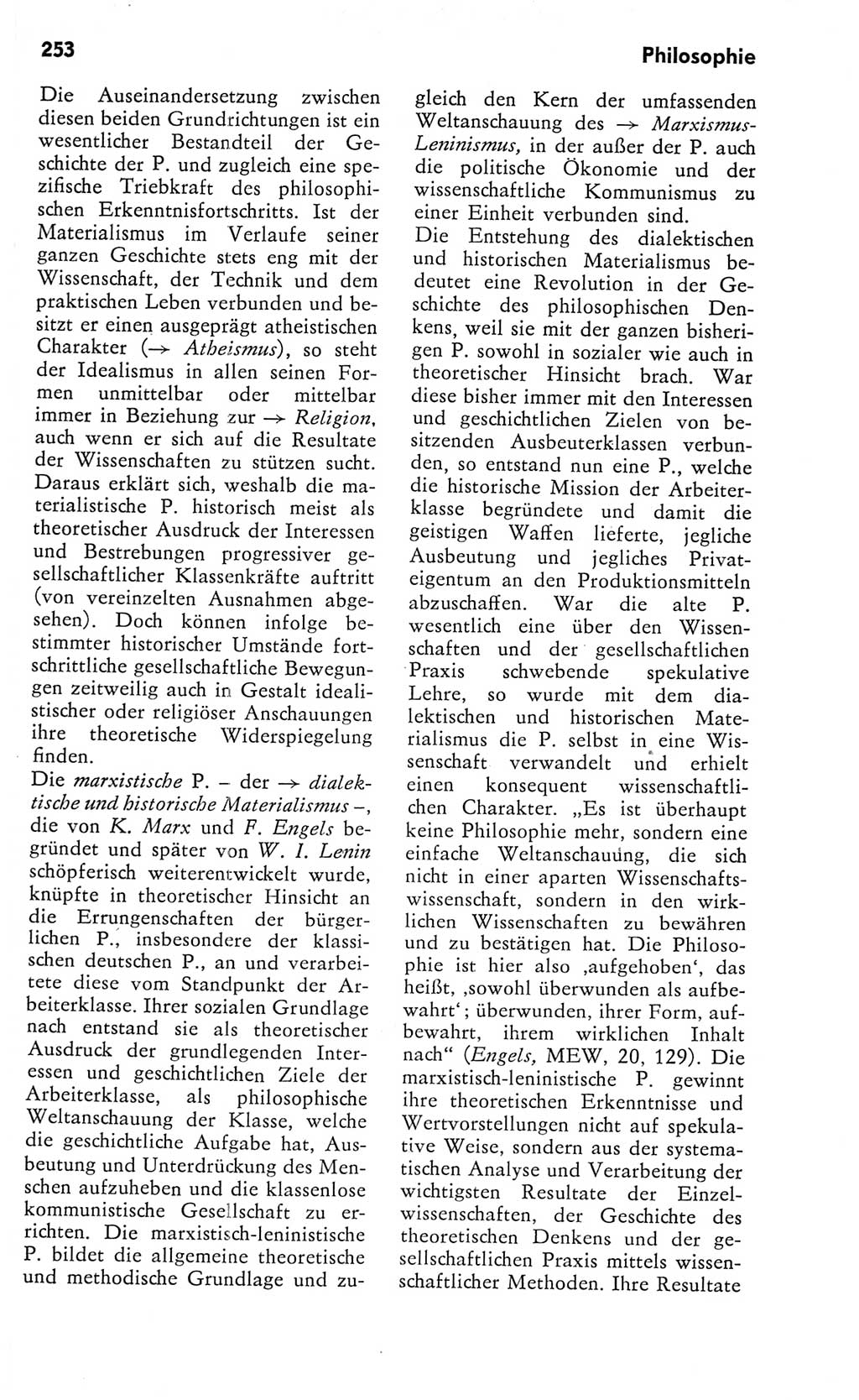 Kleines Wörterbuch der marxistisch-leninistischen Philosophie [Deutsche Demokratische Republik (DDR)] 1982, Seite 253 (Kl. Wb. ML Phil. DDR 1982, S. 253)
