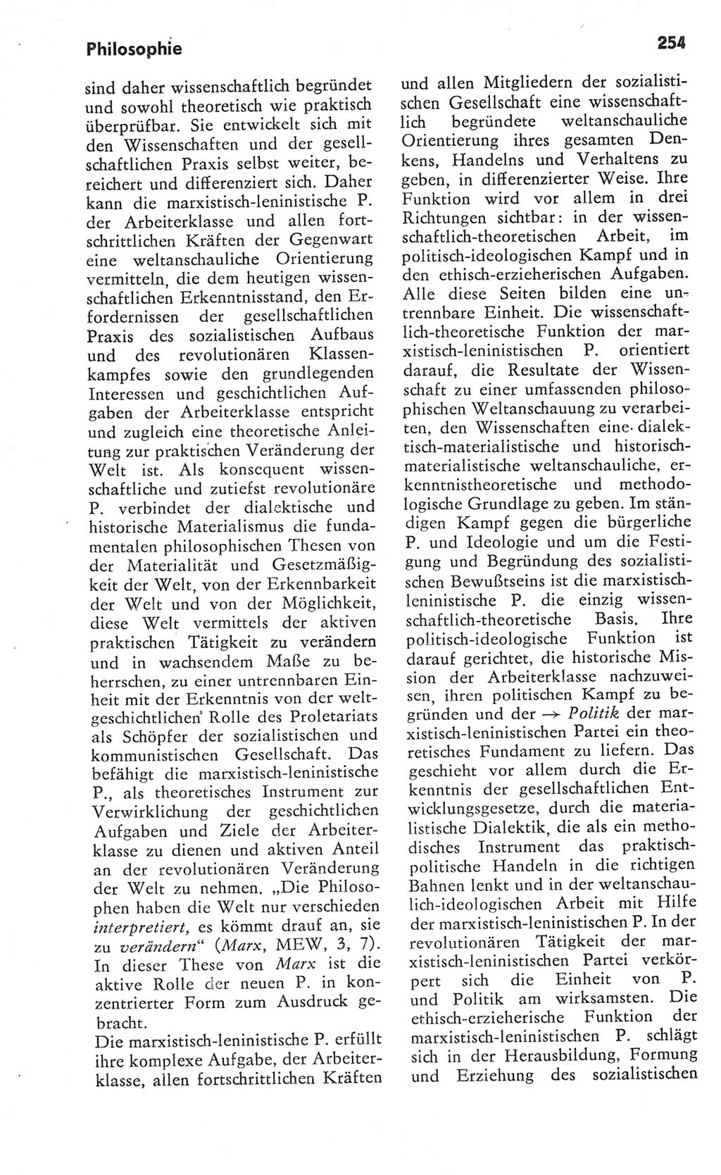 Kleines Wörterbuch der marxistisch-leninistischen Philosophie [Deutsche Demokratische Republik (DDR)] 1982, Seite 254 (Kl. Wb. ML Phil. DDR 1982, S. 254)