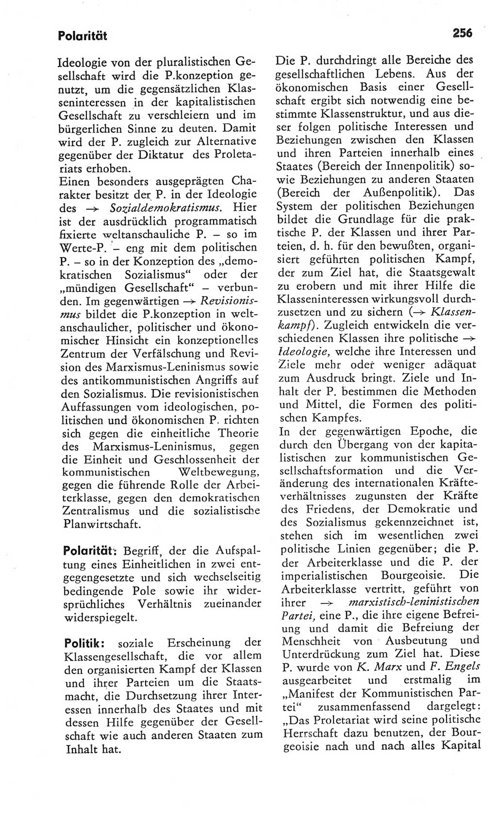 Kleines Wörterbuch der marxistisch-leninistischen Philosophie [Deutsche Demokratische Republik (DDR)] 1982, Seite 256 (Kl. Wb. ML Phil. DDR 1982, S. 256)