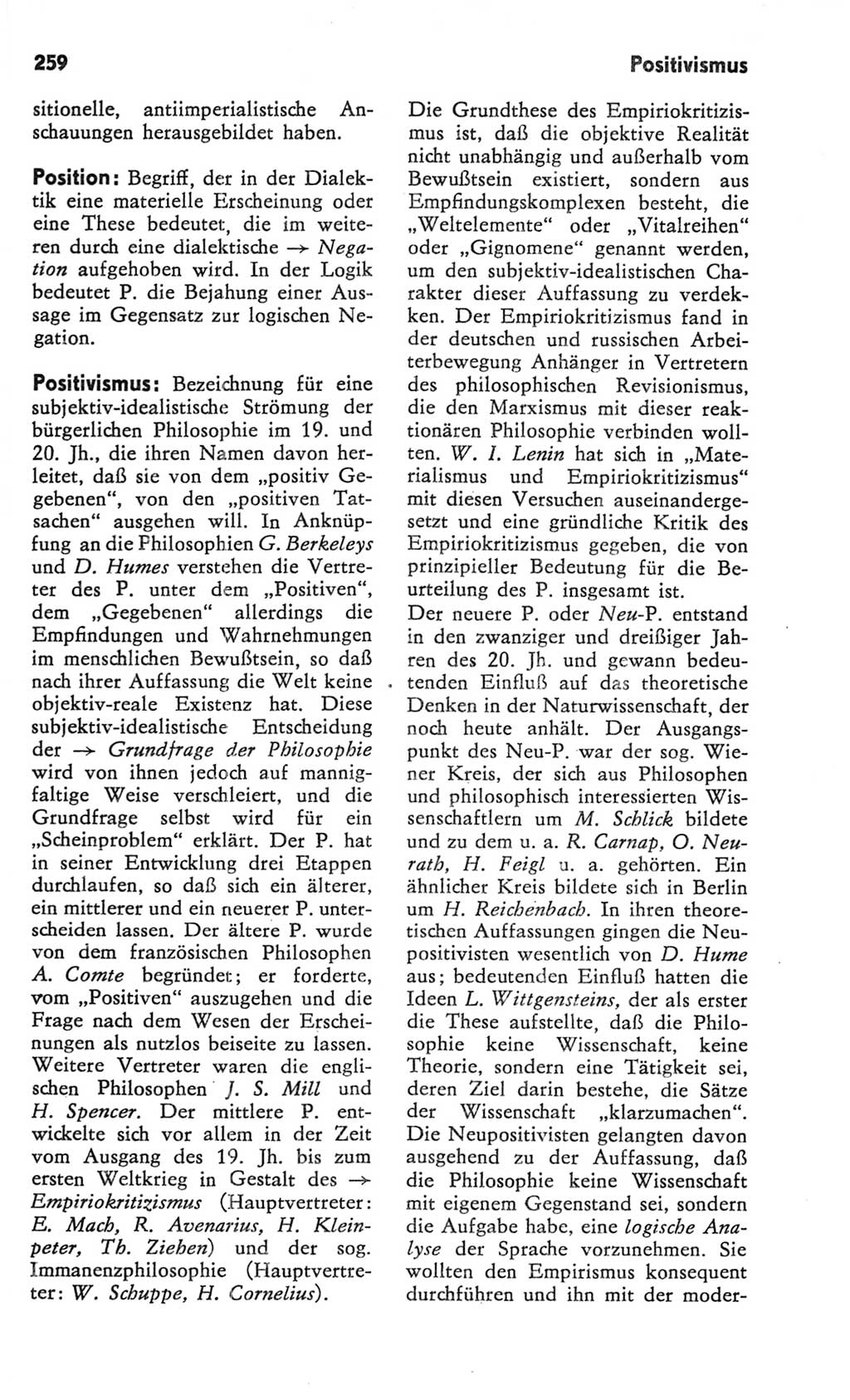 Kleines Wörterbuch der marxistisch-leninistischen Philosophie [Deutsche Demokratische Republik (DDR)] 1982, Seite 259 (Kl. Wb. ML Phil. DDR 1982, S. 259)