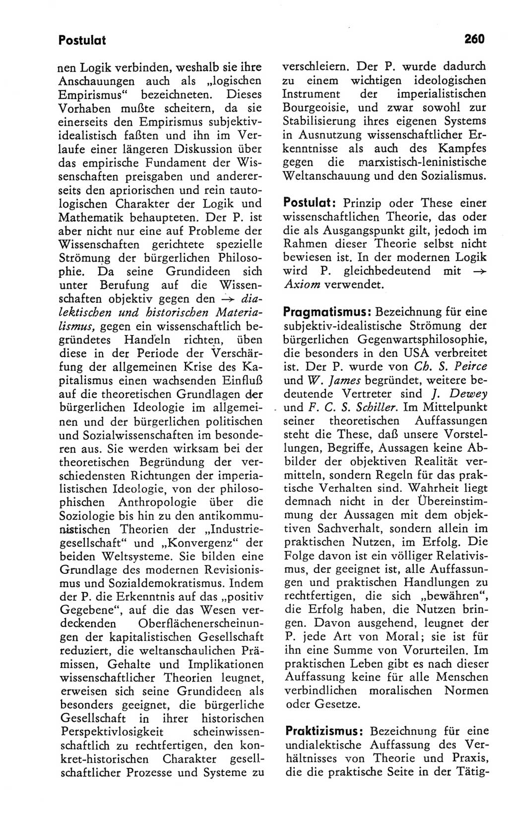 Kleines Wörterbuch der marxistisch-leninistischen Philosophie [Deutsche Demokratische Republik (DDR)] 1982, Seite 260 (Kl. Wb. ML Phil. DDR 1982, S. 260)