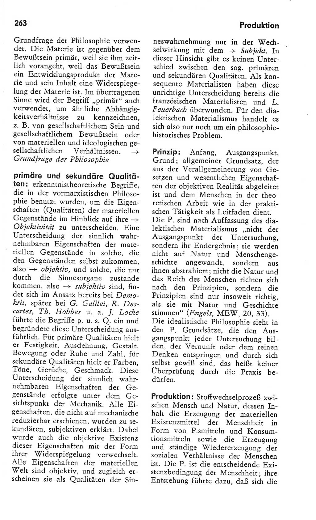 Kleines Wörterbuch der marxistisch-leninistischen Philosophie [Deutsche Demokratische Republik (DDR)] 1982, Seite 263 (Kl. Wb. ML Phil. DDR 1982, S. 263)