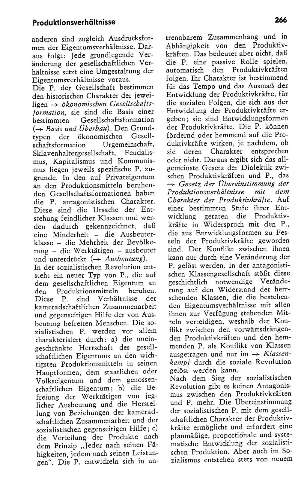 Kleines Wörterbuch der marxistisch-leninistischen Philosophie [Deutsche Demokratische Republik (DDR)] 1982, Seite 266 (Kl. Wb. ML Phil. DDR 1982, S. 266)