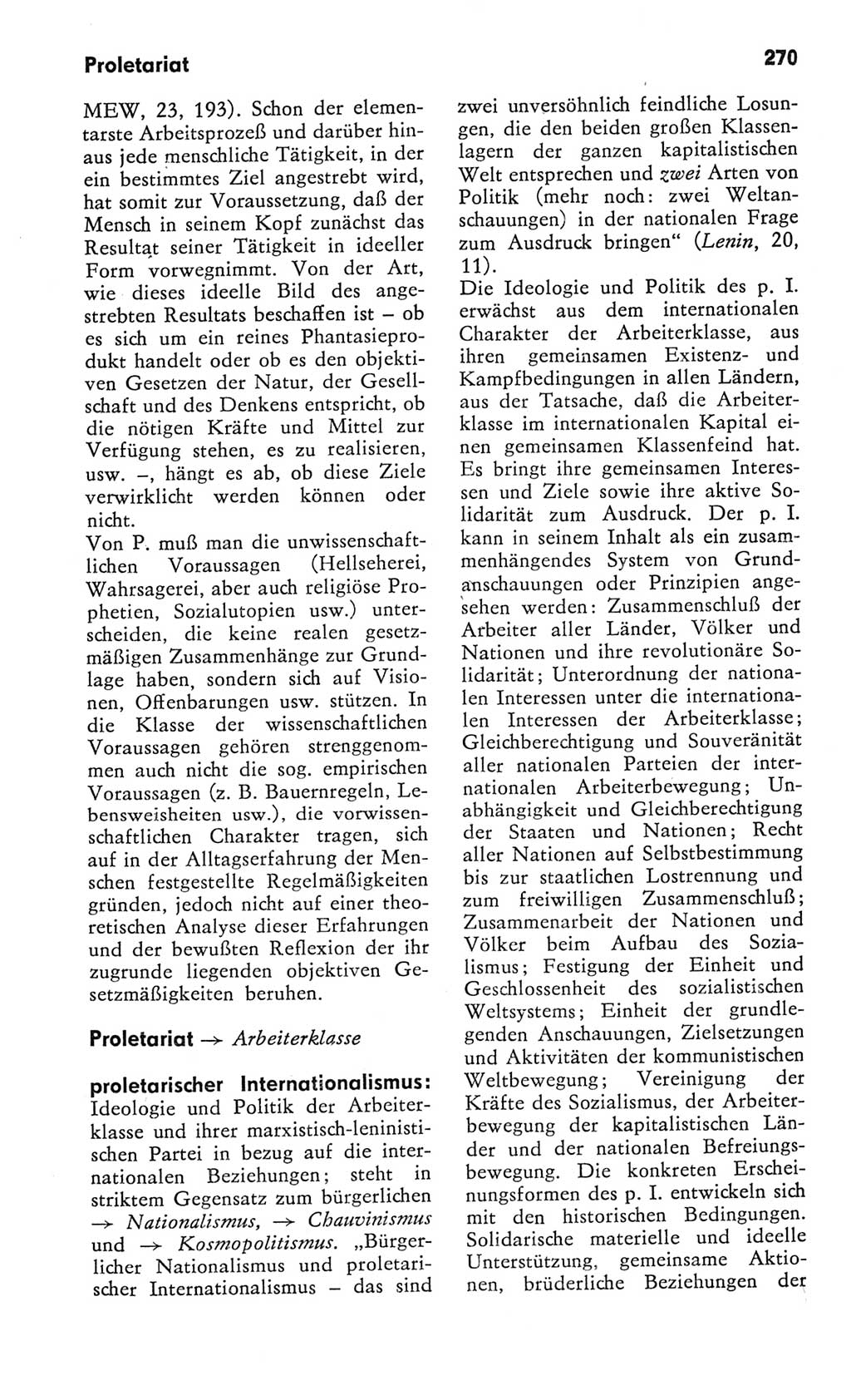 Kleines Wörterbuch der marxistisch-leninistischen Philosophie [Deutsche Demokratische Republik (DDR)] 1982, Seite 270 (Kl. Wb. ML Phil. DDR 1982, S. 270)