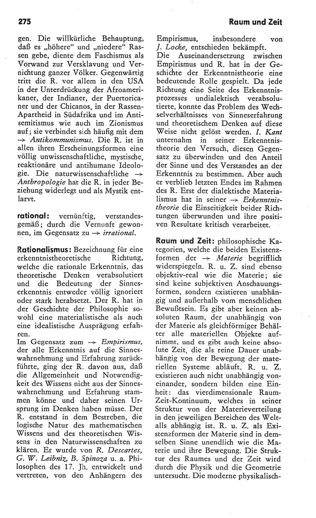 Kleines Wörterbuch der marxistisch-leninistischen Philosophie [Deutsche Demokratische Republik (DDR)] 1982, Seite 275 (Kl. Wb. ML Phil. DDR 1982, S. 275)