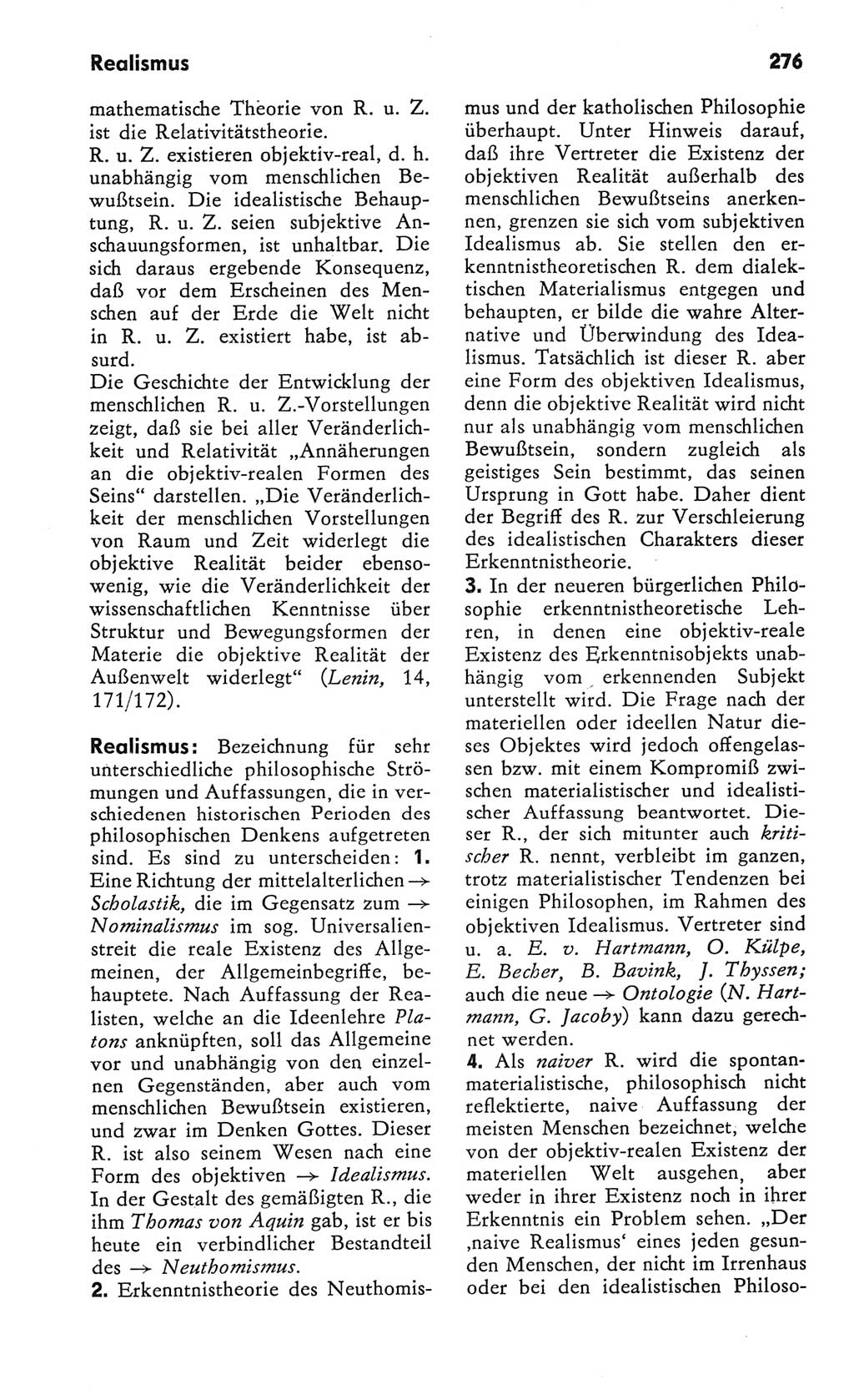 Kleines Wörterbuch der marxistisch-leninistischen Philosophie [Deutsche Demokratische Republik (DDR)] 1982, Seite 276 (Kl. Wb. ML Phil. DDR 1982, S. 276)