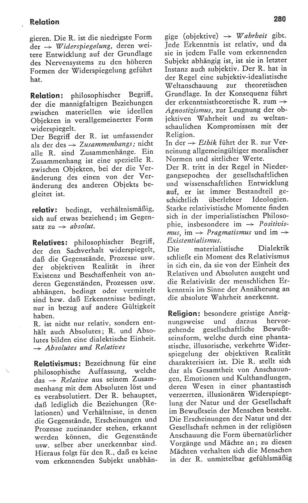Kleines Wörterbuch der marxistisch-leninistischen Philosophie [Deutsche Demokratische Republik (DDR)] 1982, Seite 280 (Kl. Wb. ML Phil. DDR 1982, S. 280)