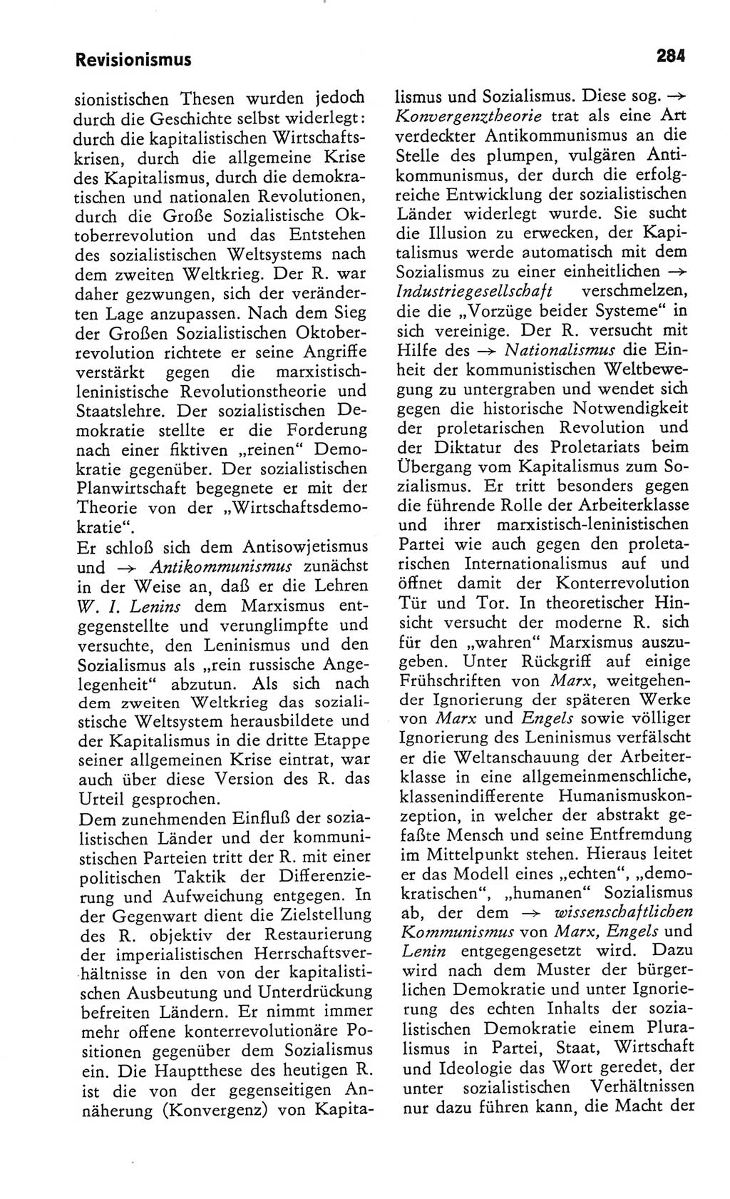 Kleines Wörterbuch der marxistisch-leninistischen Philosophie [Deutsche Demokratische Republik (DDR)] 1982, Seite 284 (Kl. Wb. ML Phil. DDR 1982, S. 284)