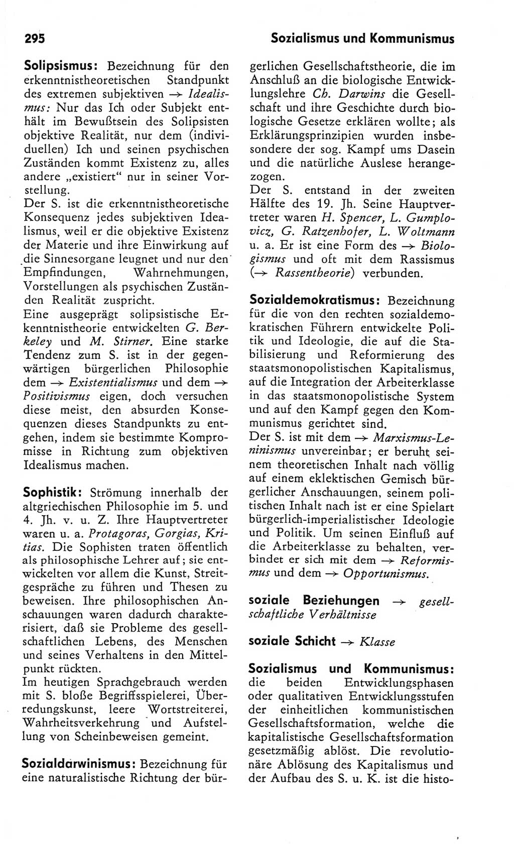 Kleines Wörterbuch der marxistisch-leninistischen Philosophie [Deutsche Demokratische Republik (DDR)] 1982, Seite 295 (Kl. Wb. ML Phil. DDR 1982, S. 295)