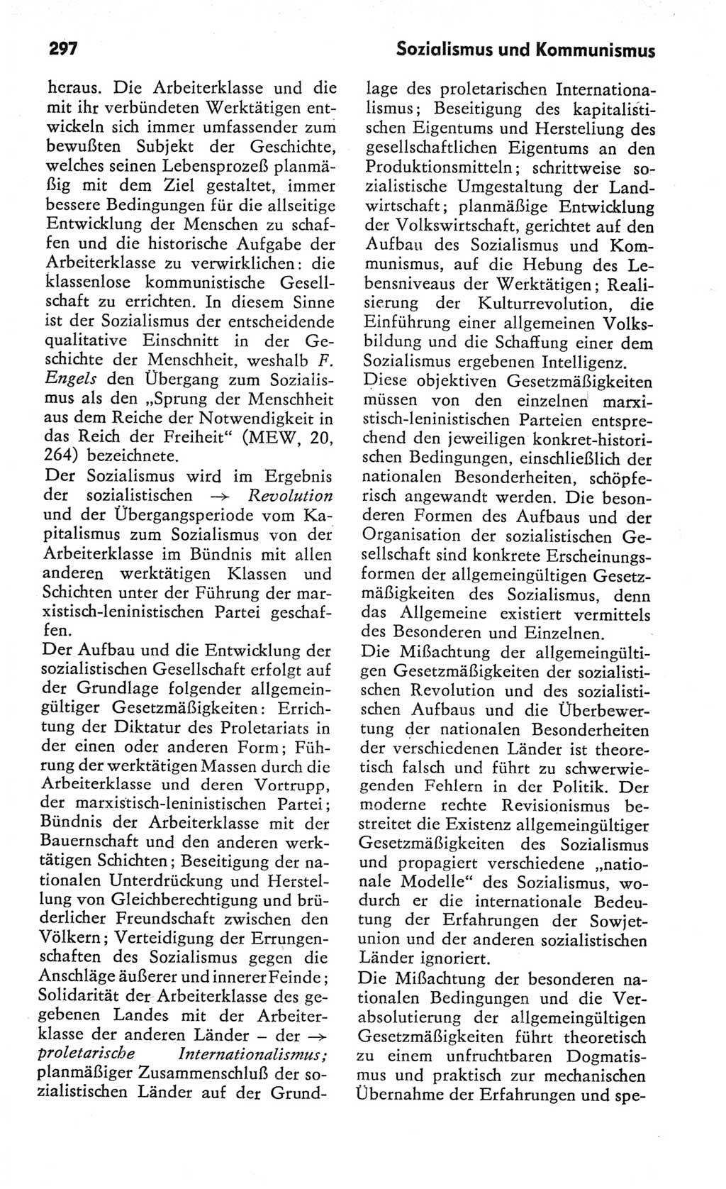 Kleines Wörterbuch der marxistisch-leninistischen Philosophie [Deutsche Demokratische Republik (DDR)] 1982, Seite 297 (Kl. Wb. ML Phil. DDR 1982, S. 297)