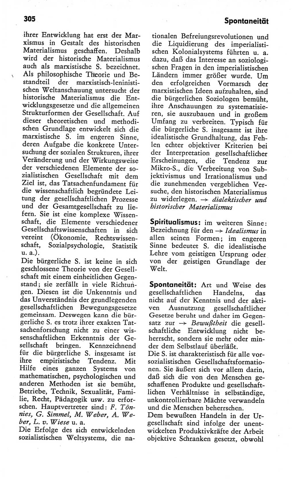 Kleines Wörterbuch der marxistisch-leninistischen Philosophie [Deutsche Demokratische Republik (DDR)] 1982, Seite 305 (Kl. Wb. ML Phil. DDR 1982, S. 305)